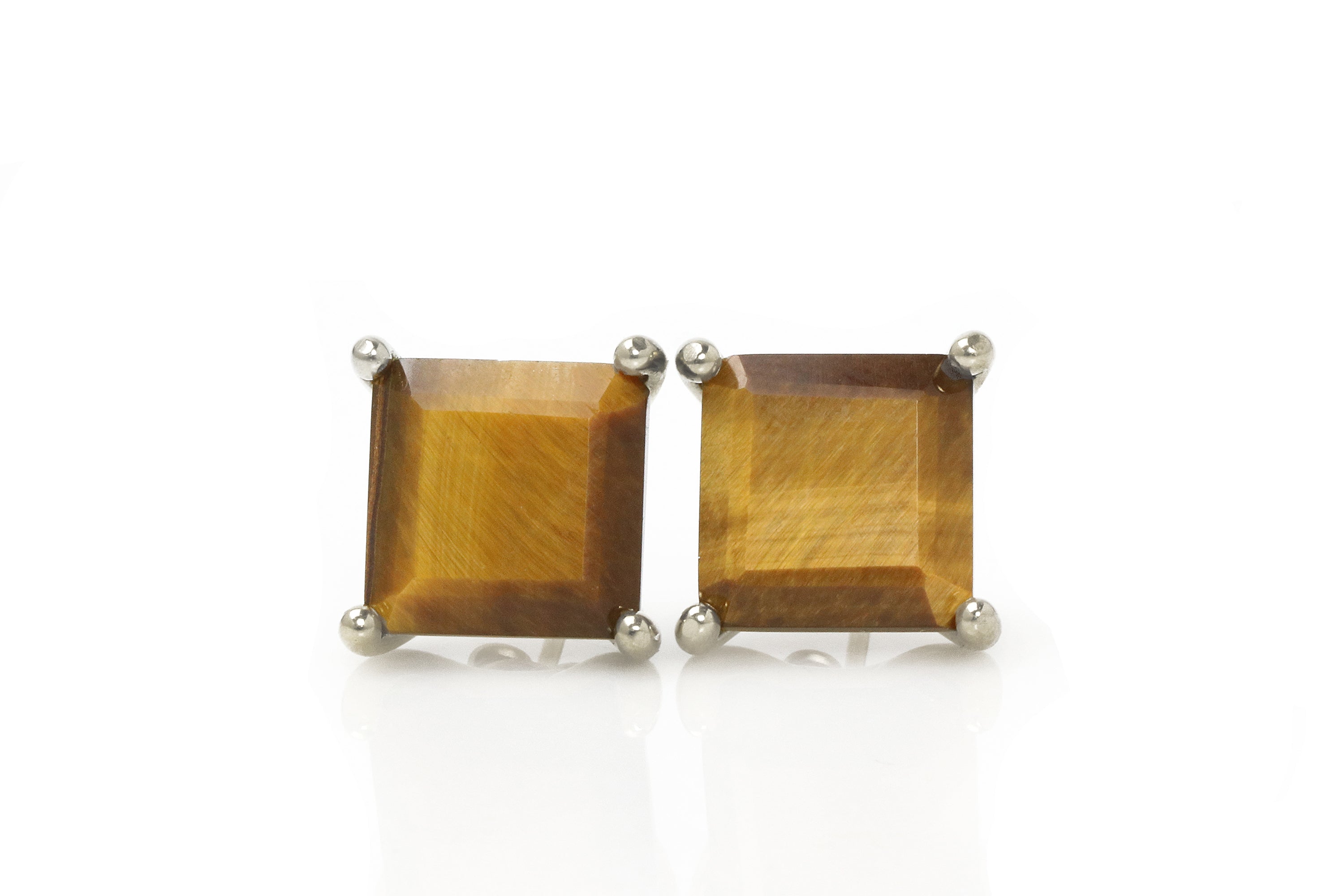 Classy Unique Tiger Eye Silver Earrings Earrings Anemone Unique