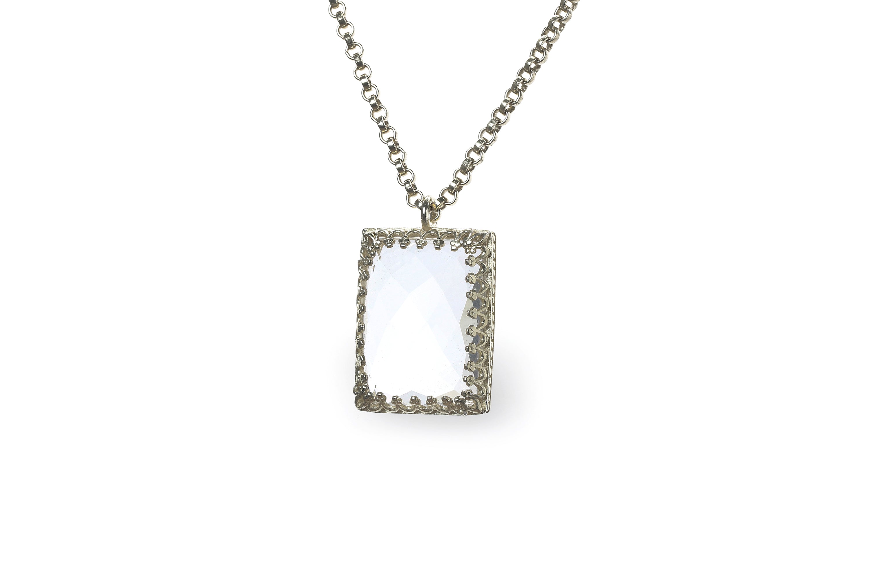 Statement Crystal Quartz Gold Filled Necklace necklaces Anemone Jewelry