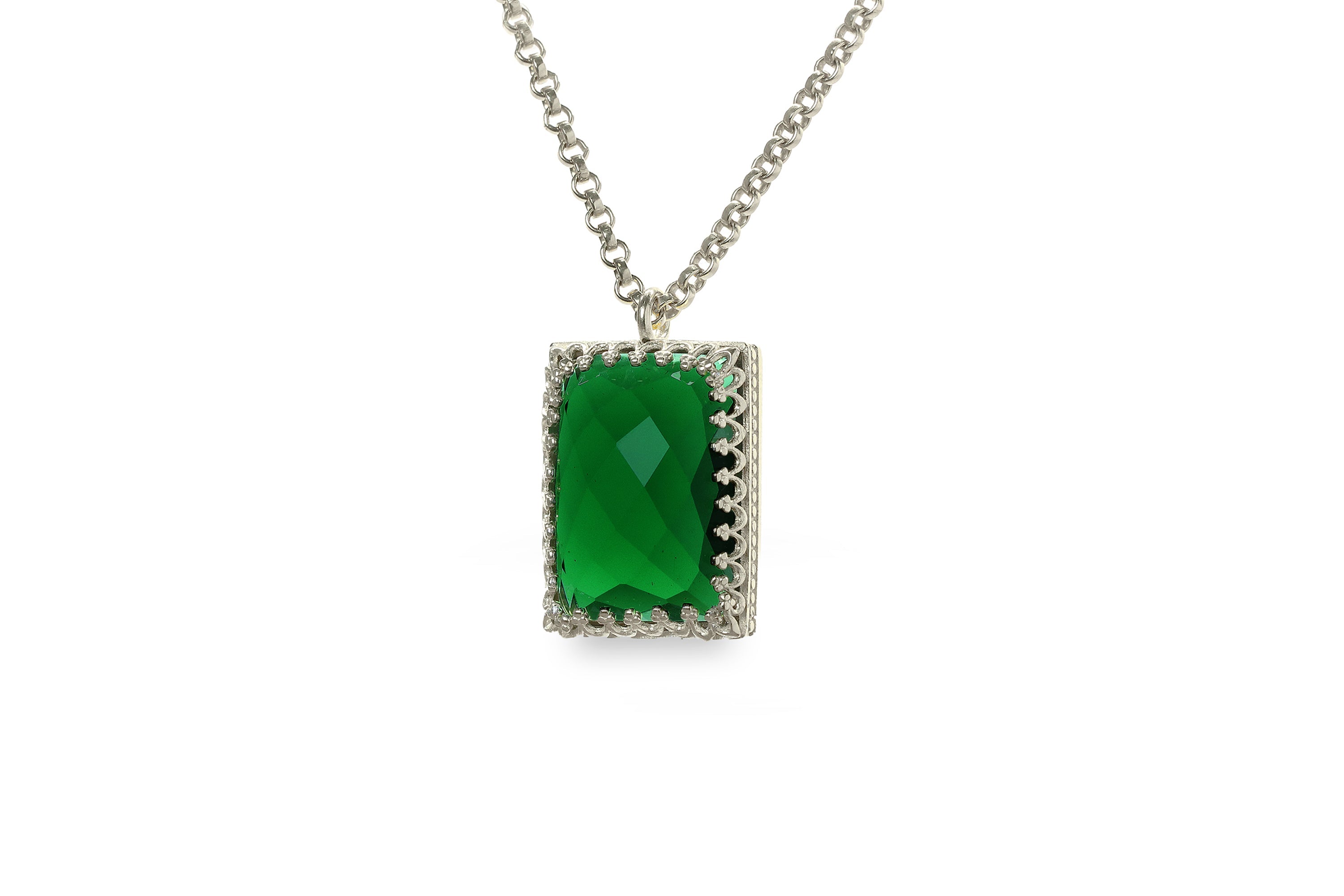 Amusing Emerald Gold Filled Necklace necklaces Anemone Jewelry