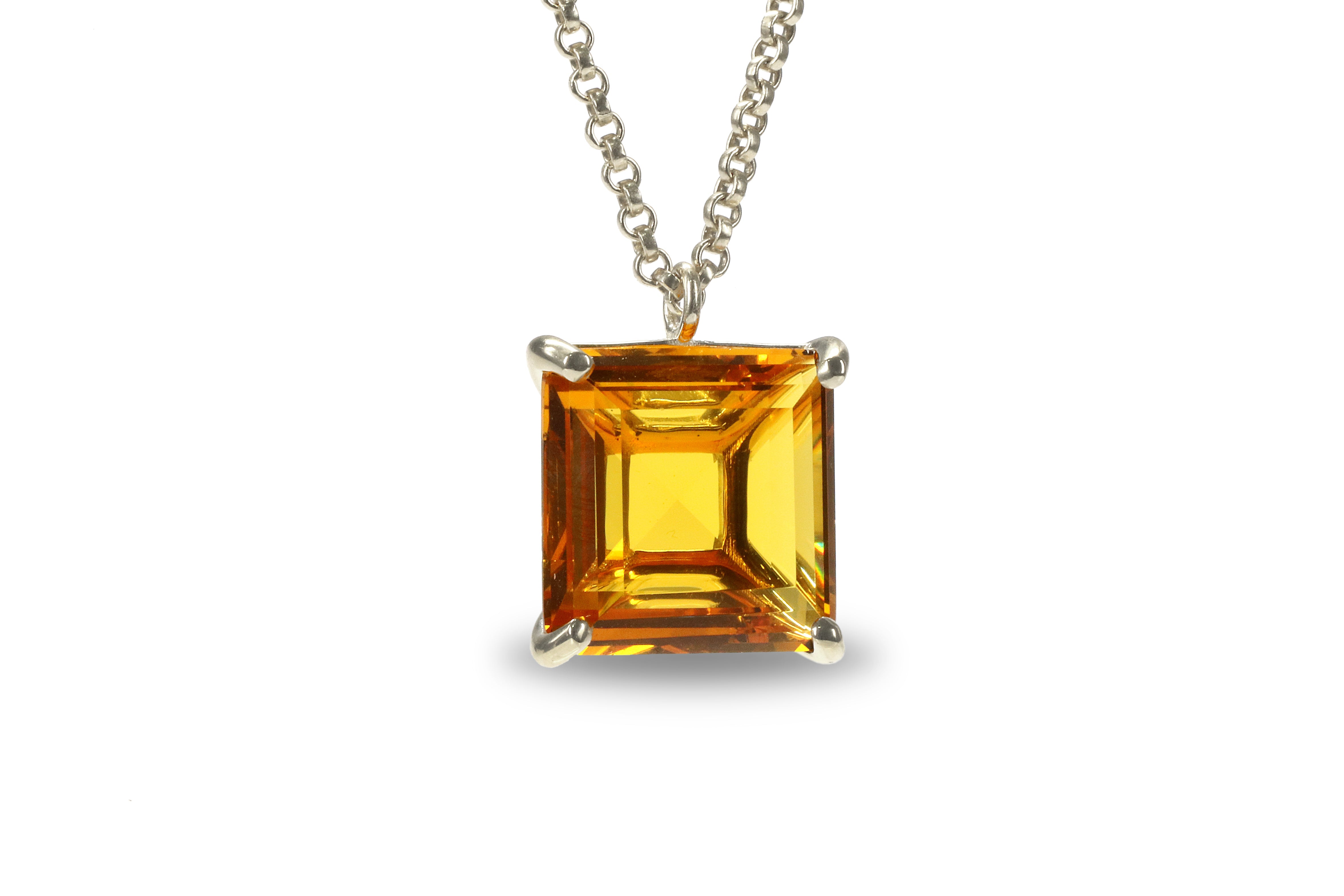 Brilliant November Birthstone Citrine Pendant Necklace necklaces Anemone Jewelry