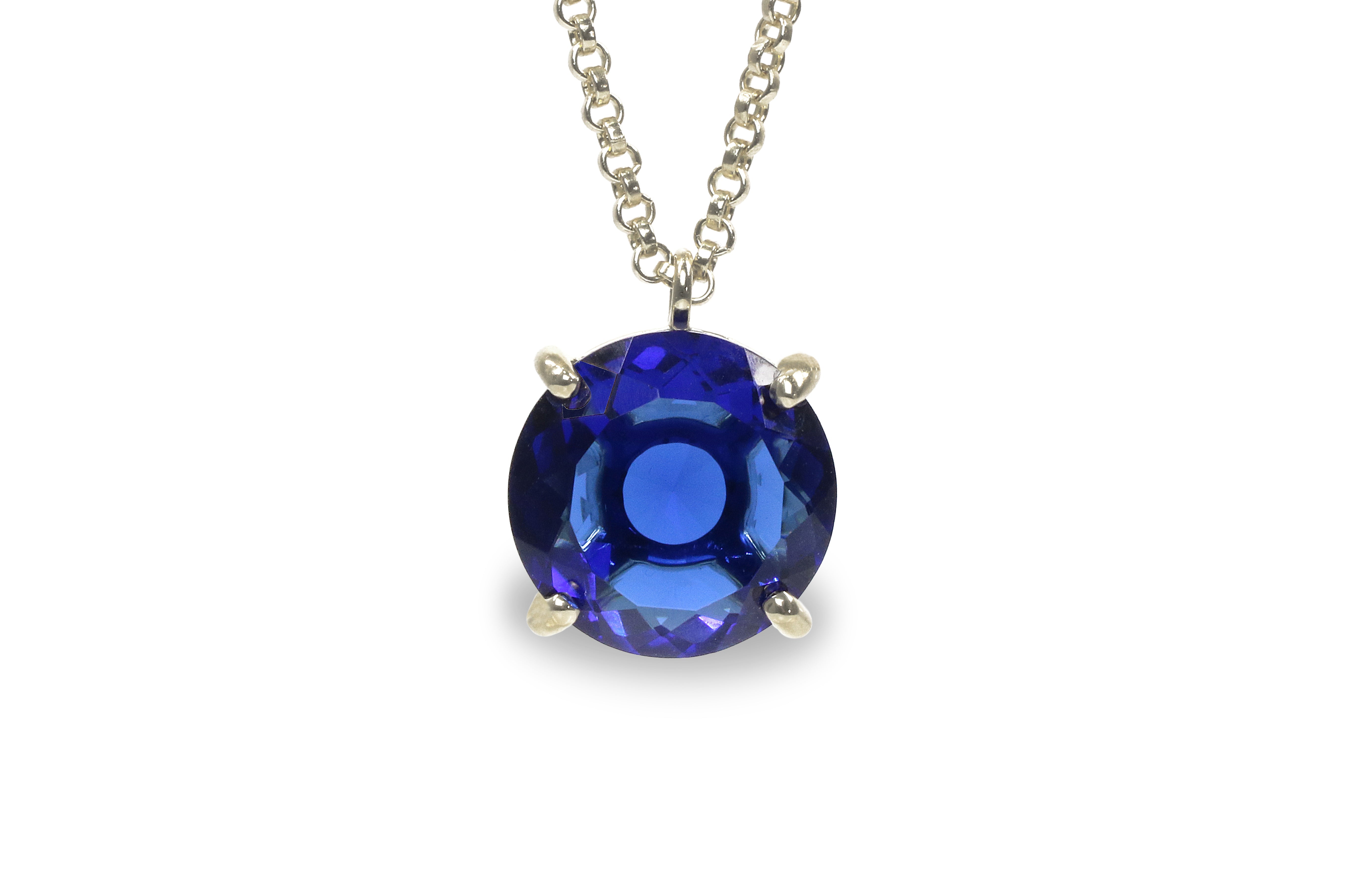 Radiant Gold Sapphire Necklace necklaces Anemone Jewelry