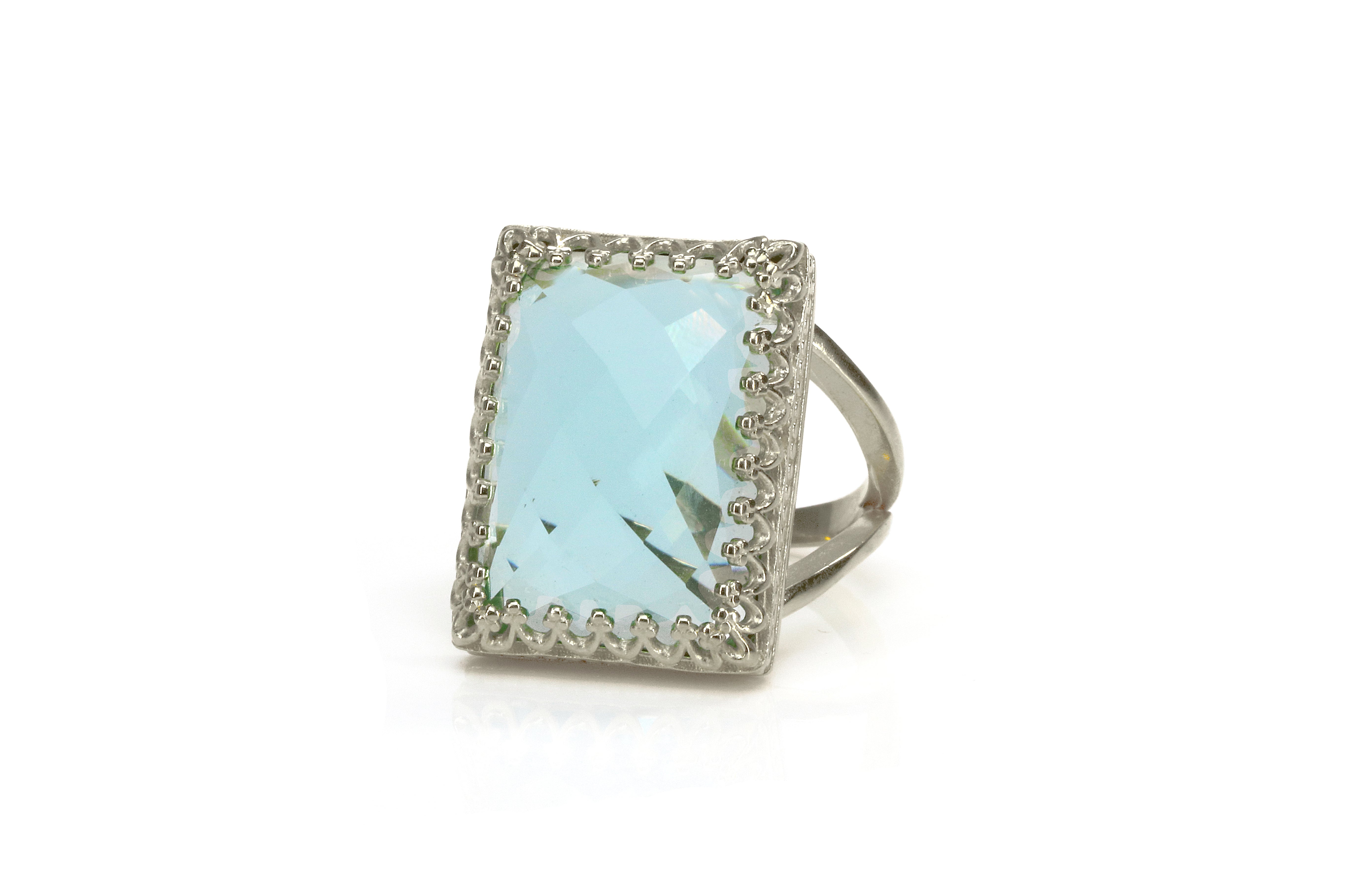 Blue Topaz in 14k Gold-filled Ring Band Rings Anemone Jewelry