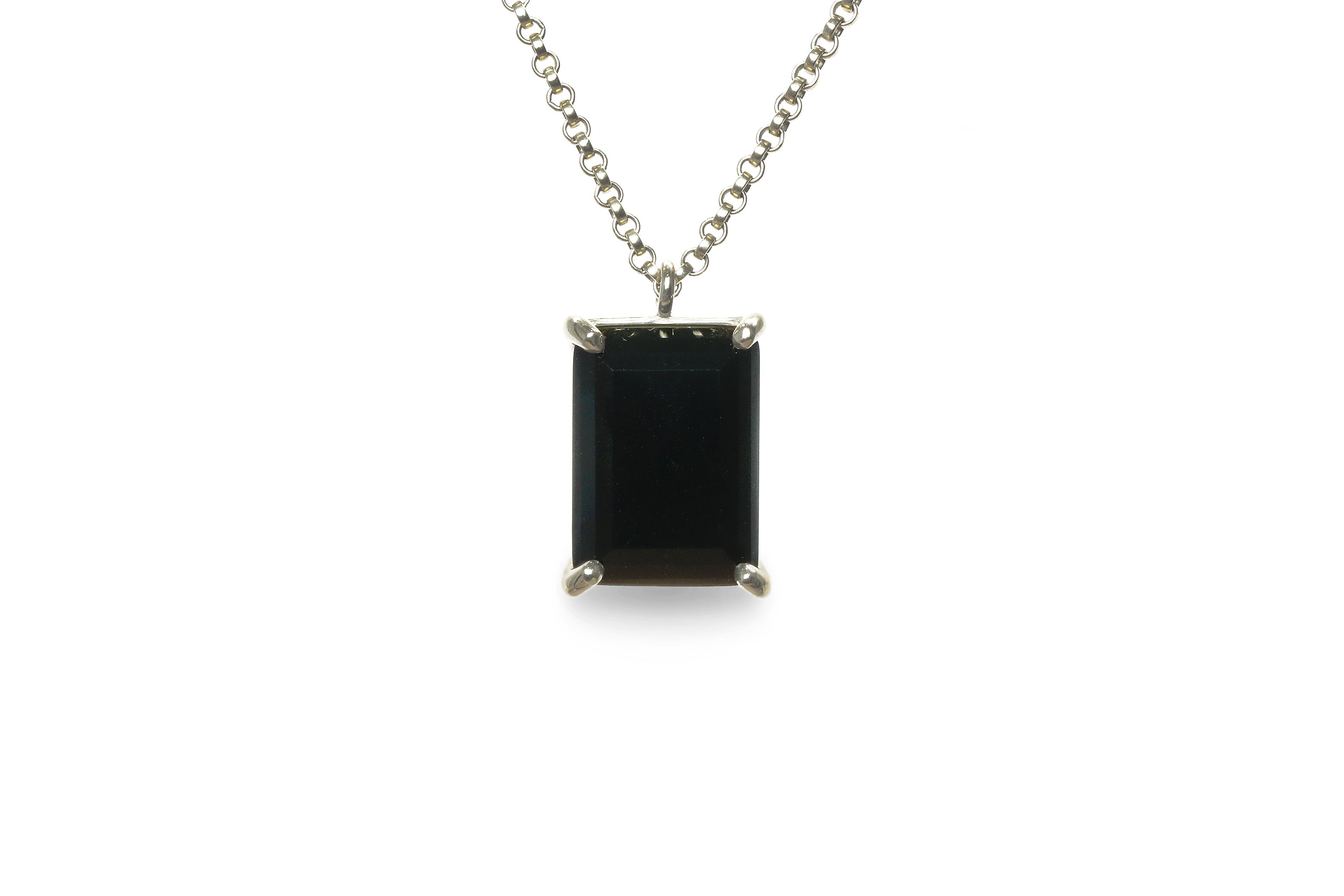 14k Custom Necklace with Black Onyx necklaces Anemone Jewelry