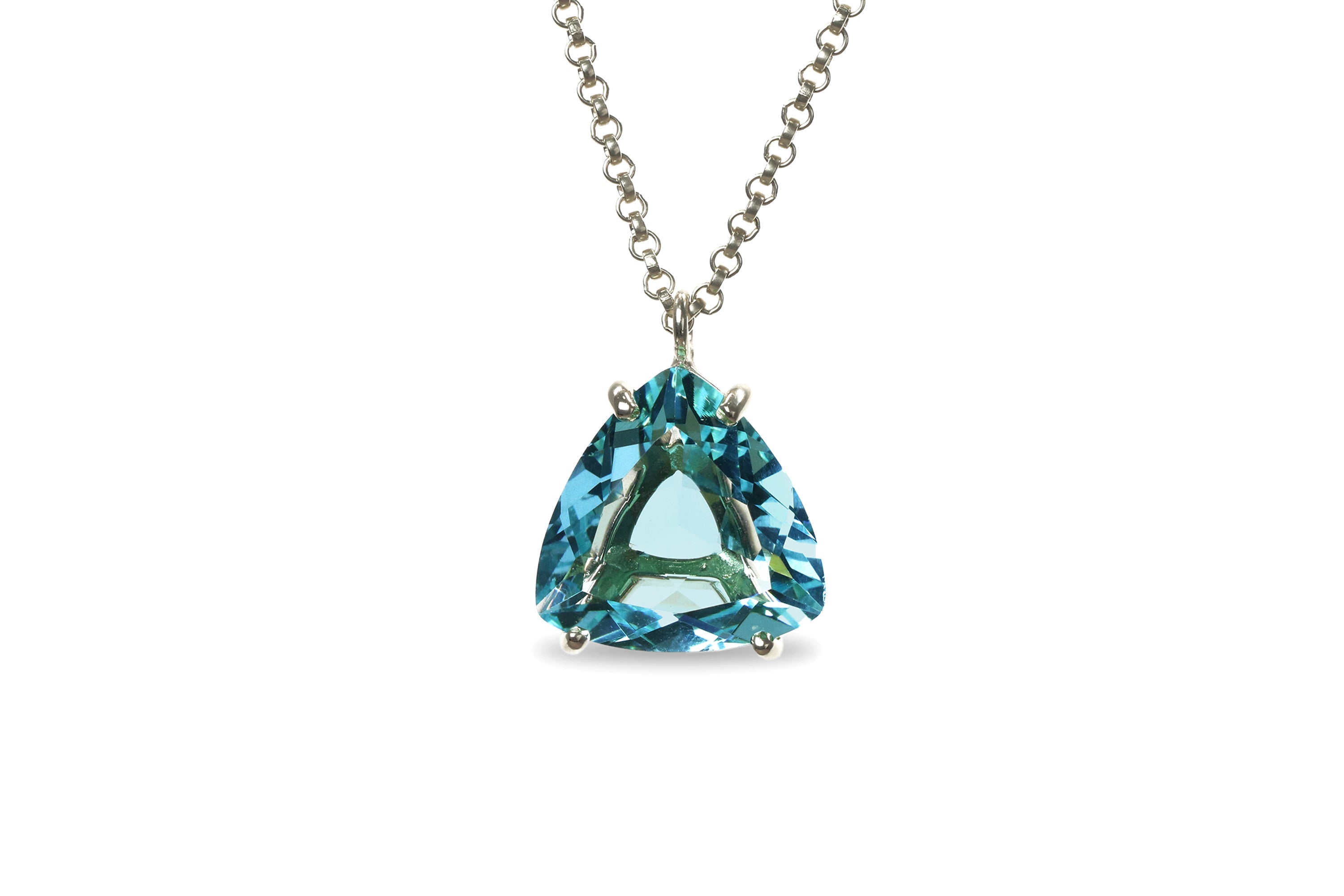 Trillion Blue Topaz Necklace necklaces Anemone Jewelry