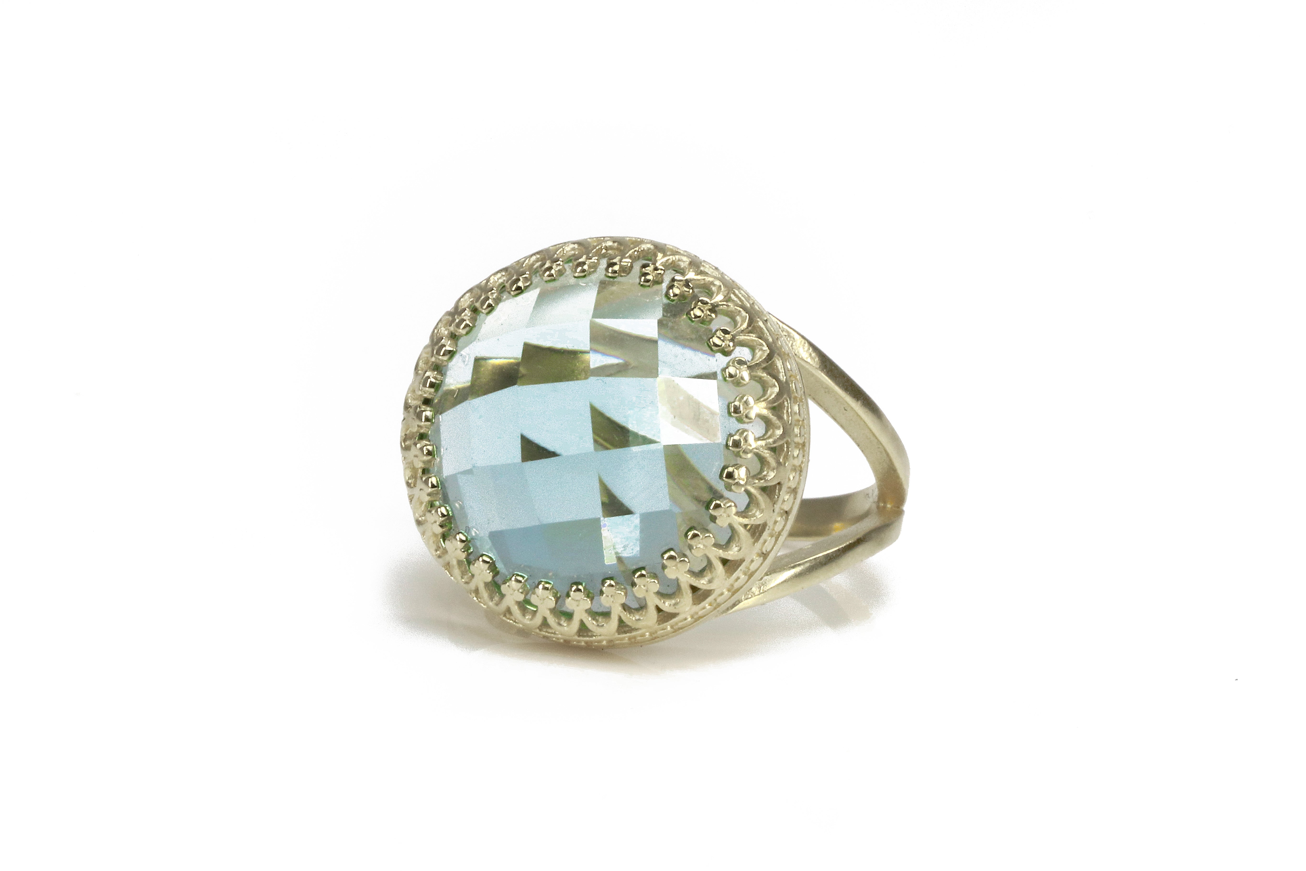 Round Topaz in 14k Gold-filled Ring Rings Anemone Jewelry