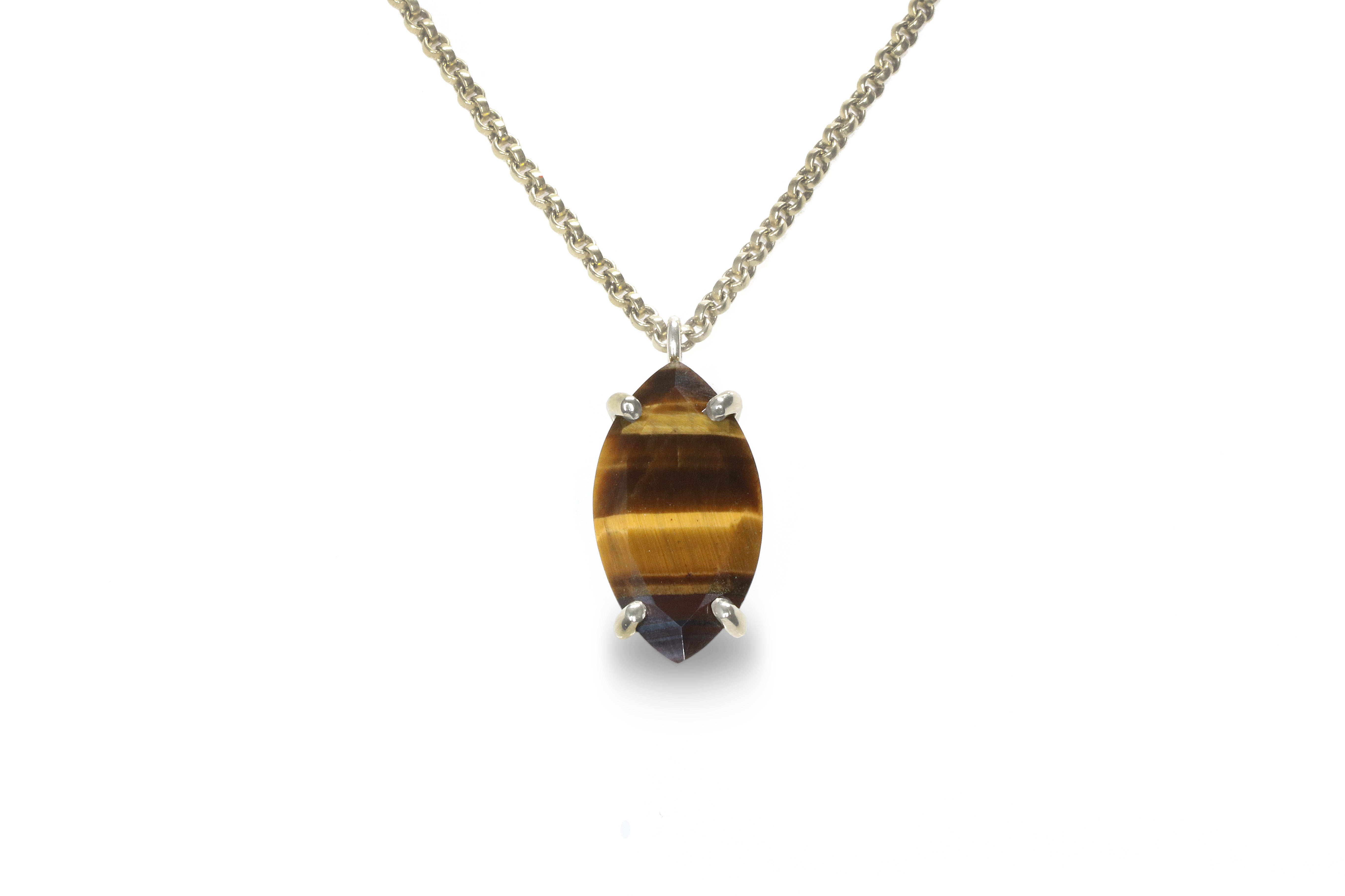 Handmade Tiger Eye 14k Gold Filled Necklace necklaces Anemone Jewelry