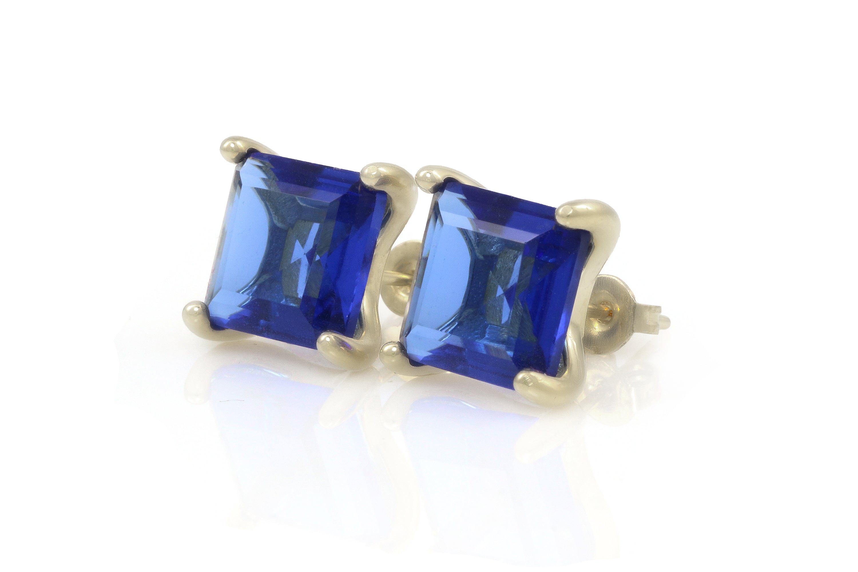 Striking Gold Filled Sapphire Earrings Earrings Anemone Unique