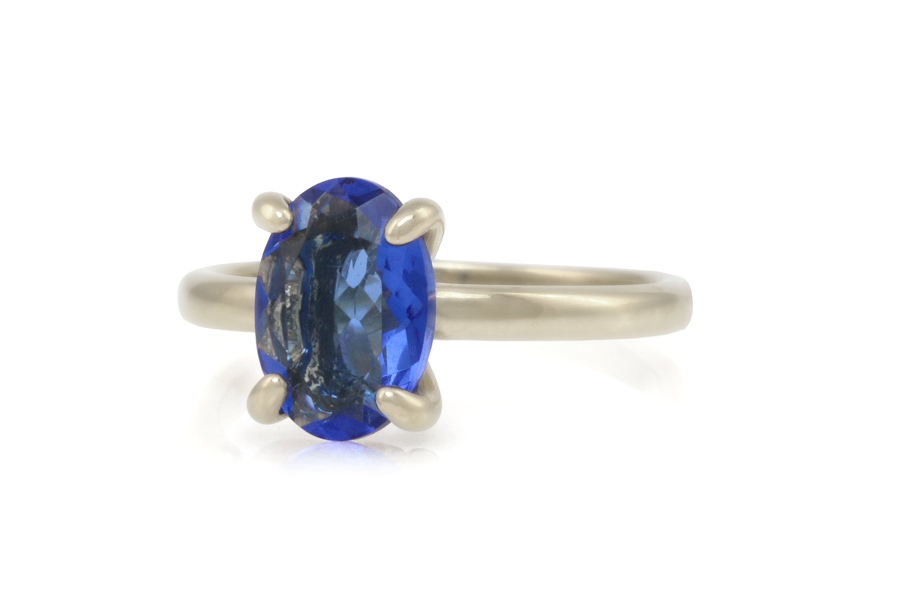 Delicate Blue Sapphire Gold Ring Rings Anemone Unique