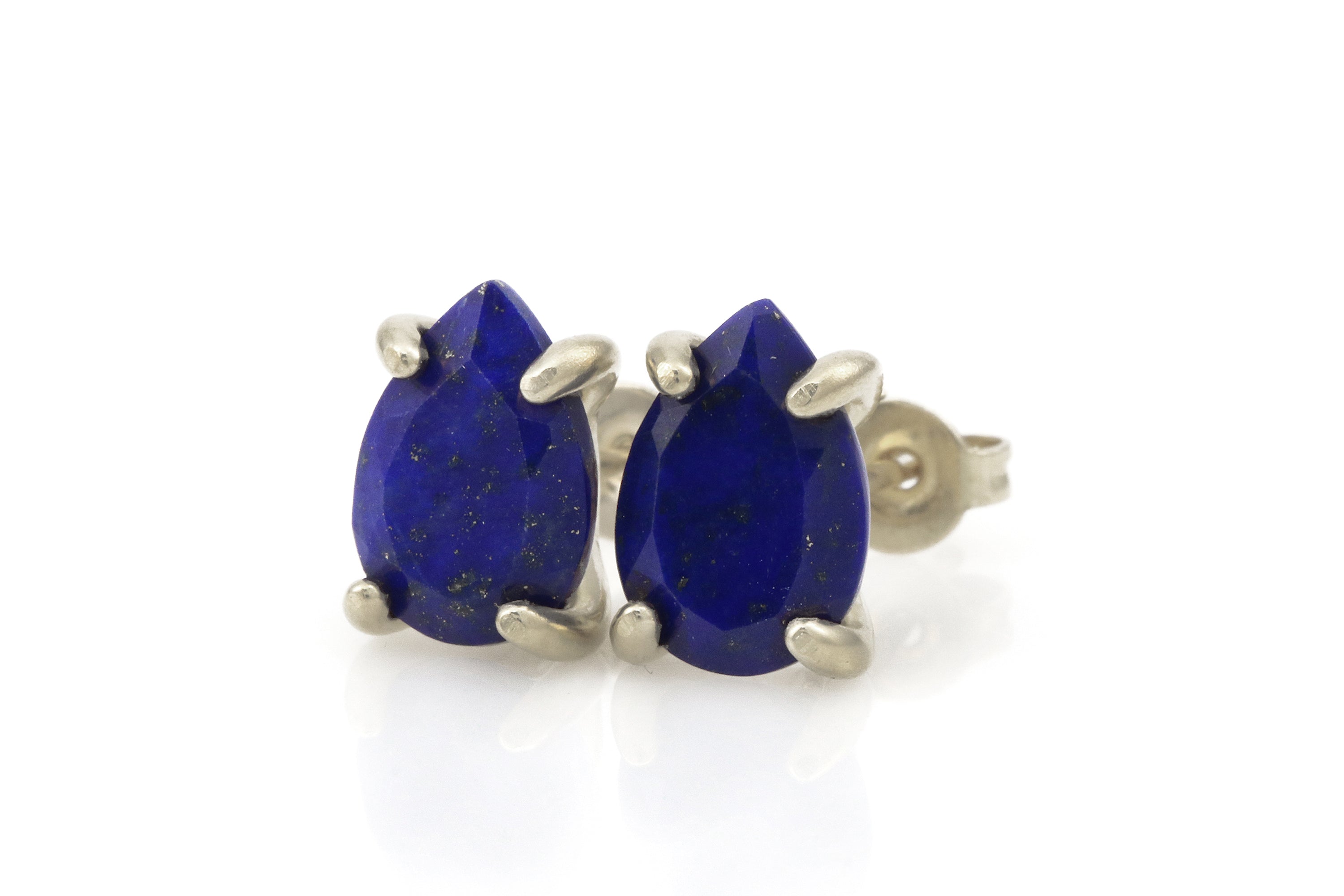 Dainty Lapis Lazuli Earrings in Gold Earrings Anemone Unique