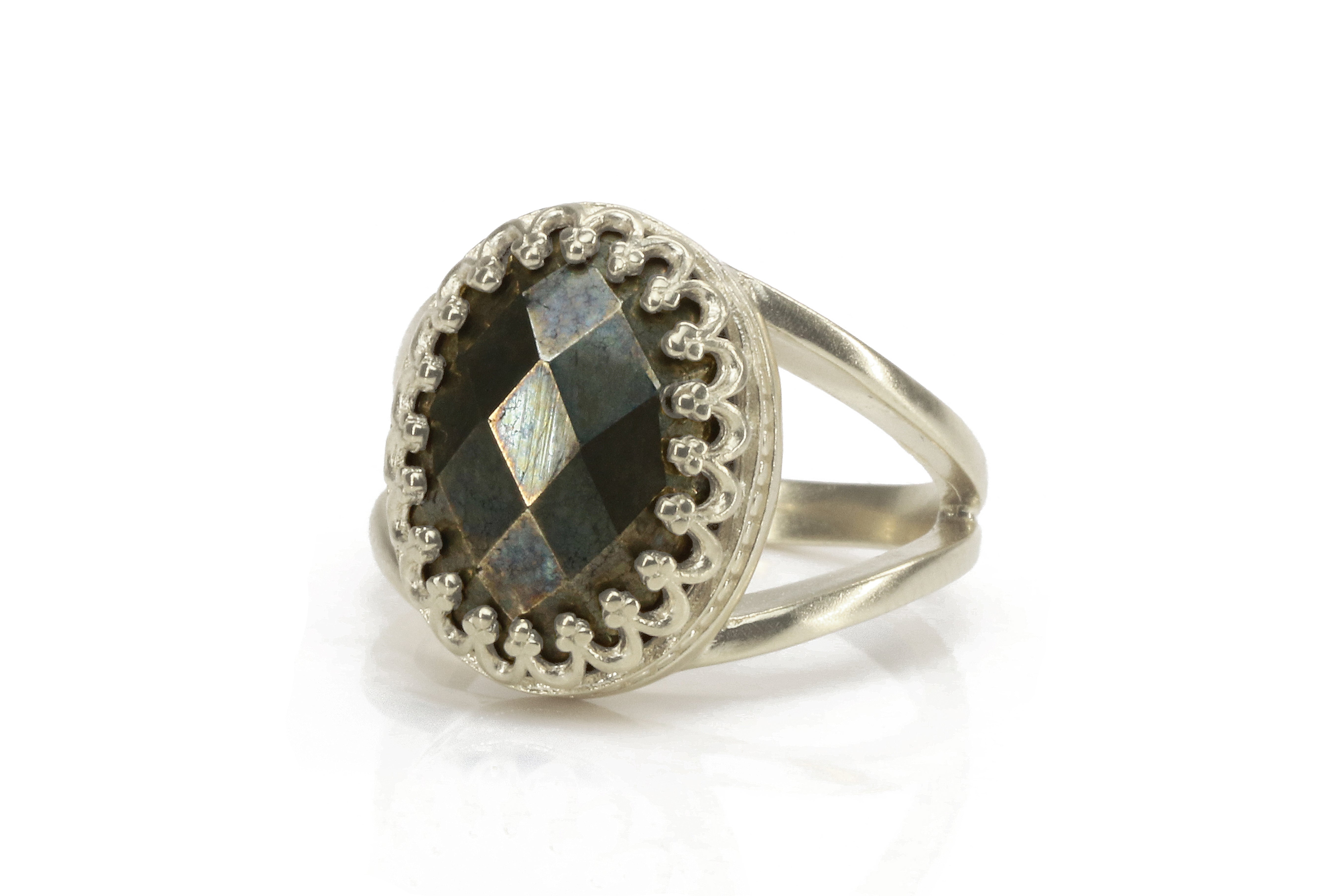 Fashionable Pyrite Gemstone Ring in 14k Gold Filled Rings Anemone Jewelry