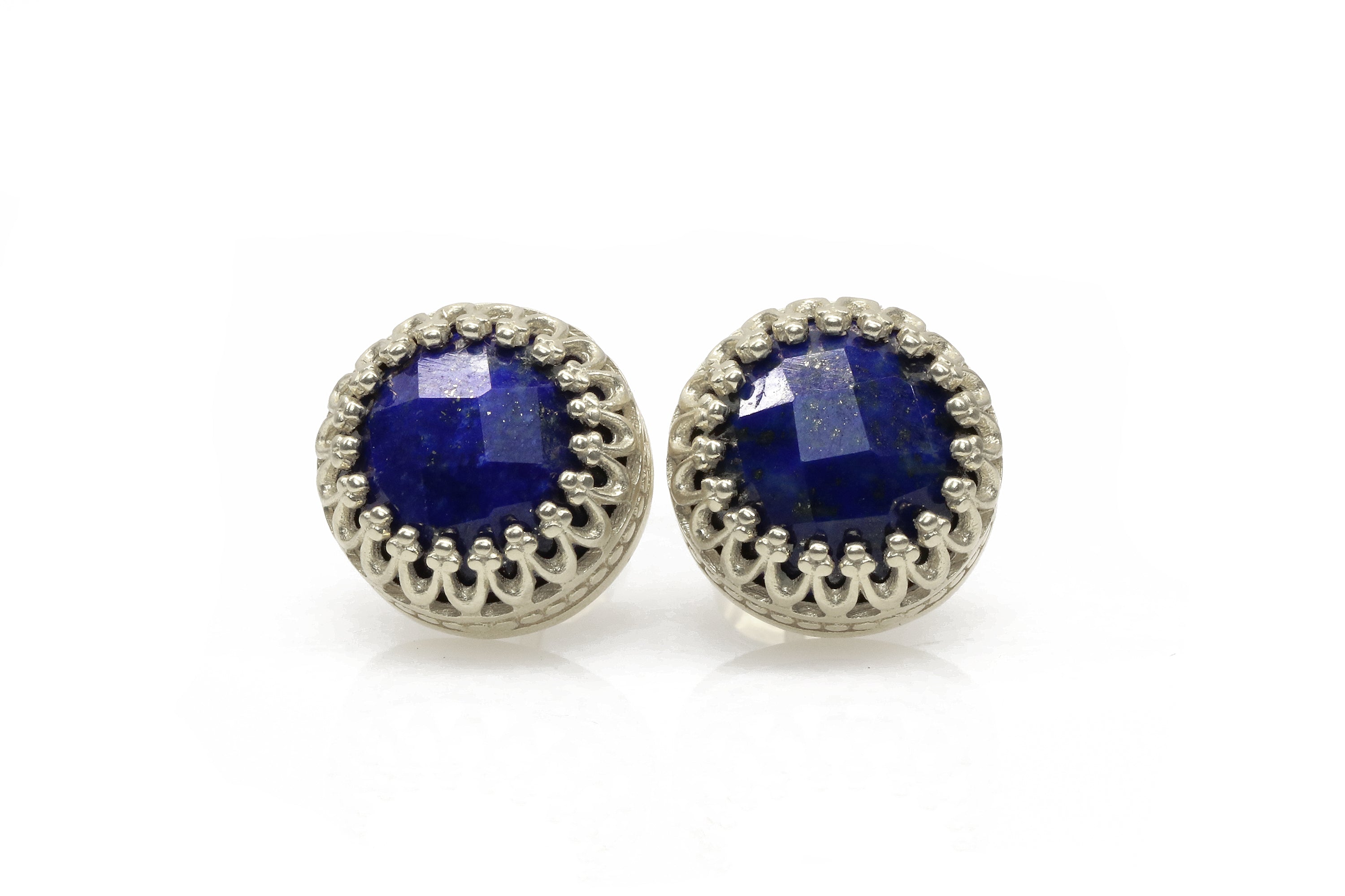 Stud Lapis Lazuli Earrings - Stone Earrings for Women in 14k Gold Filling - Drop Earrings for Formal Occasions and Everyday Wear Earrings Anemone Jewelry