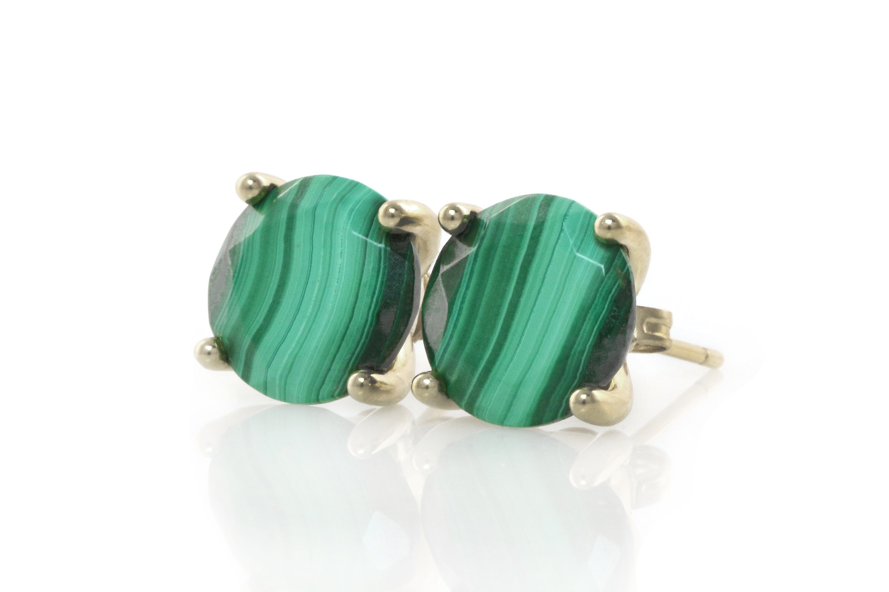 Unique Post Malachite Gold Earrings Earrings Anemone Unique