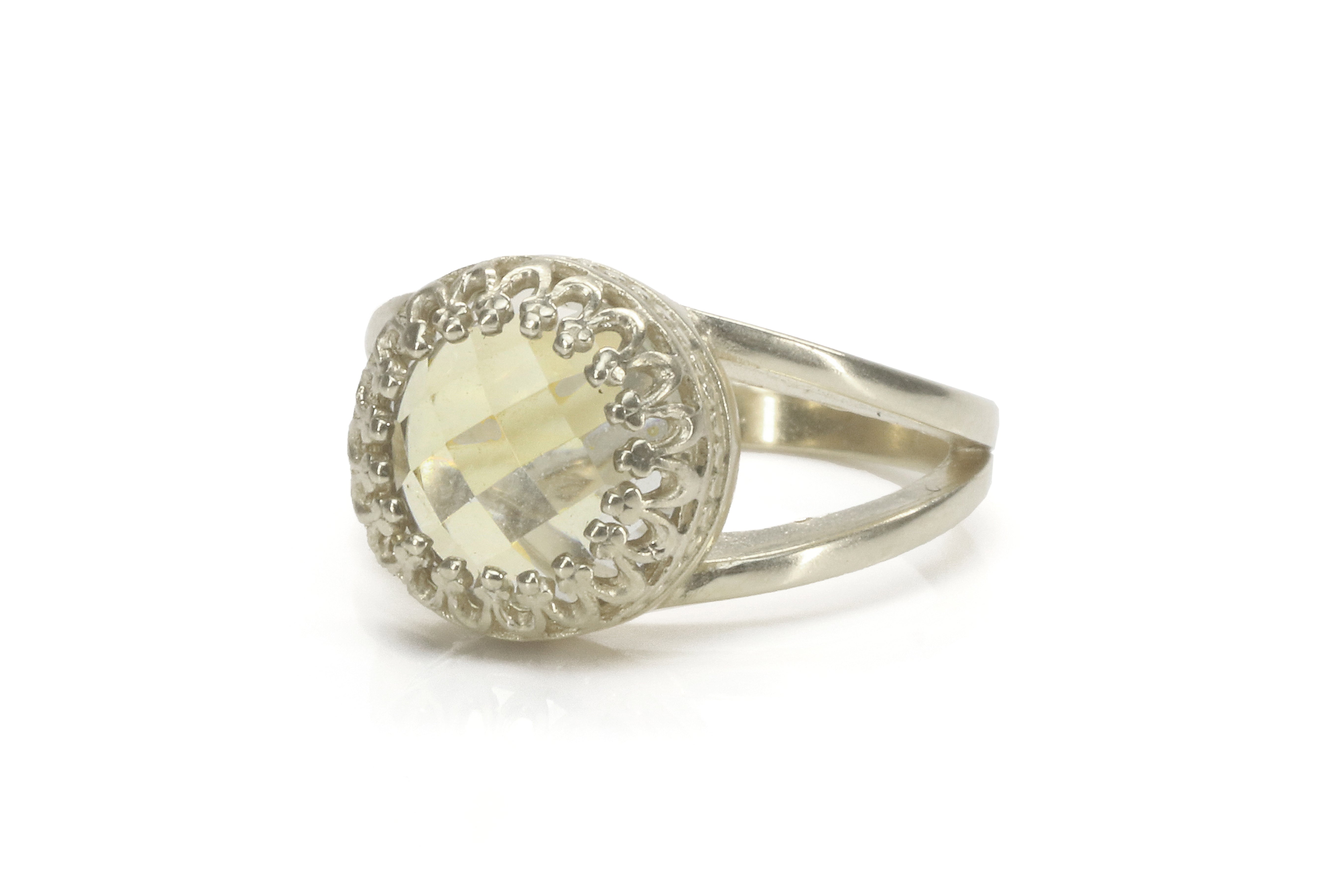 Lemon Quartz in 14K Rose Gold-filled Ring Rings Anemone Jewelry