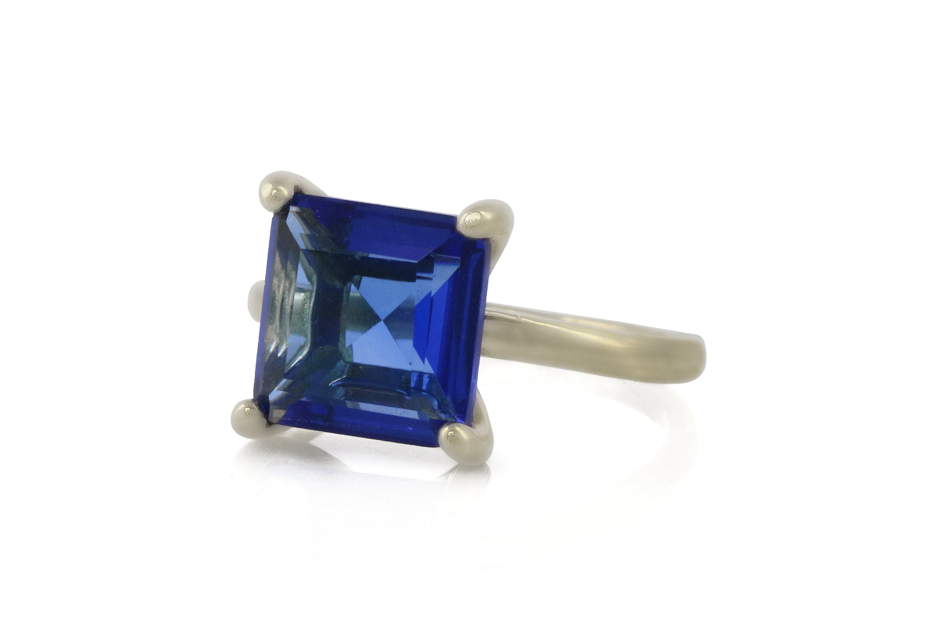 Yellow Gold Solitaire Sapphire Ring Rings Anemone Unique