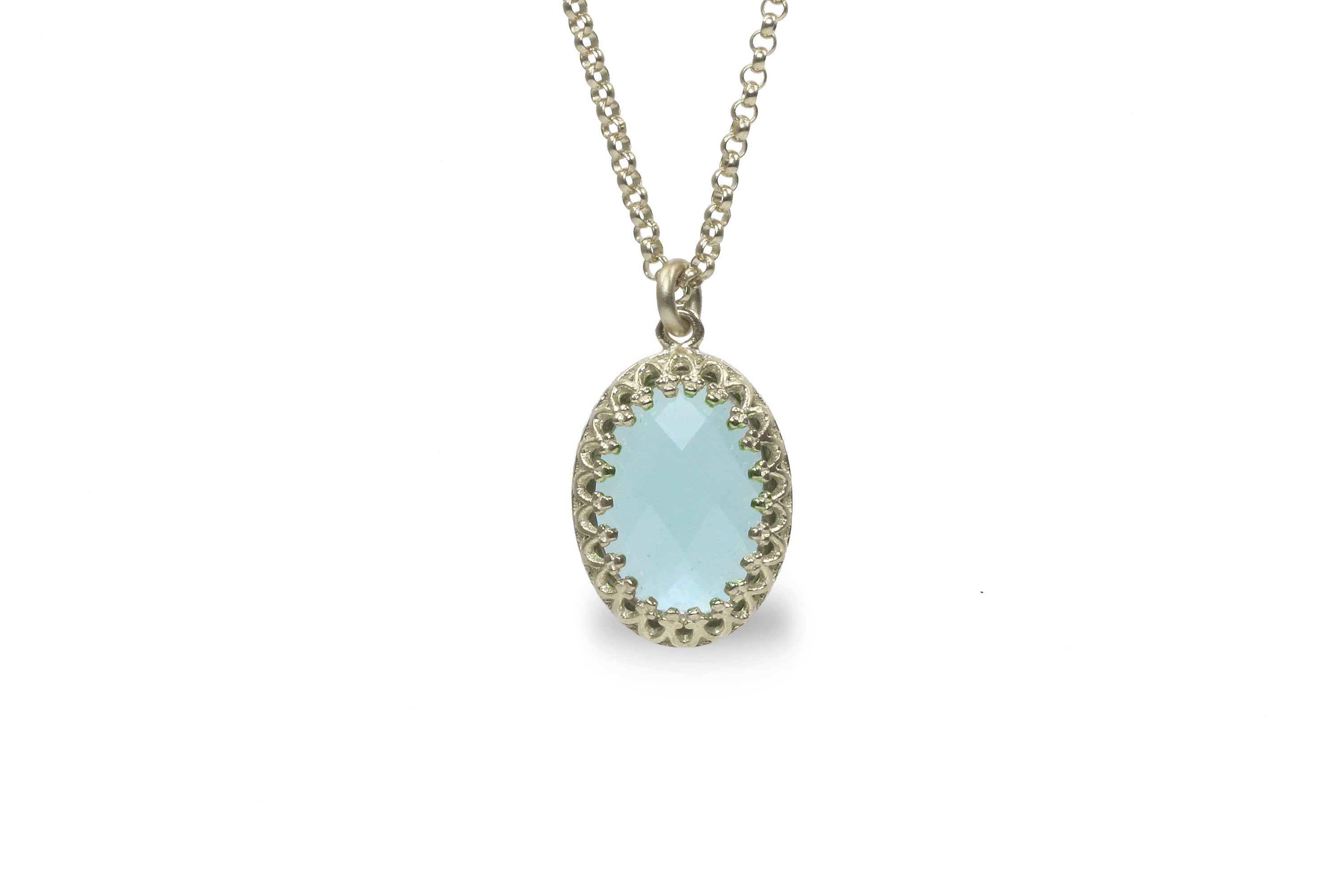 Dainty Topaz Rose Gold Necklace necklaces Anemone Jewelry