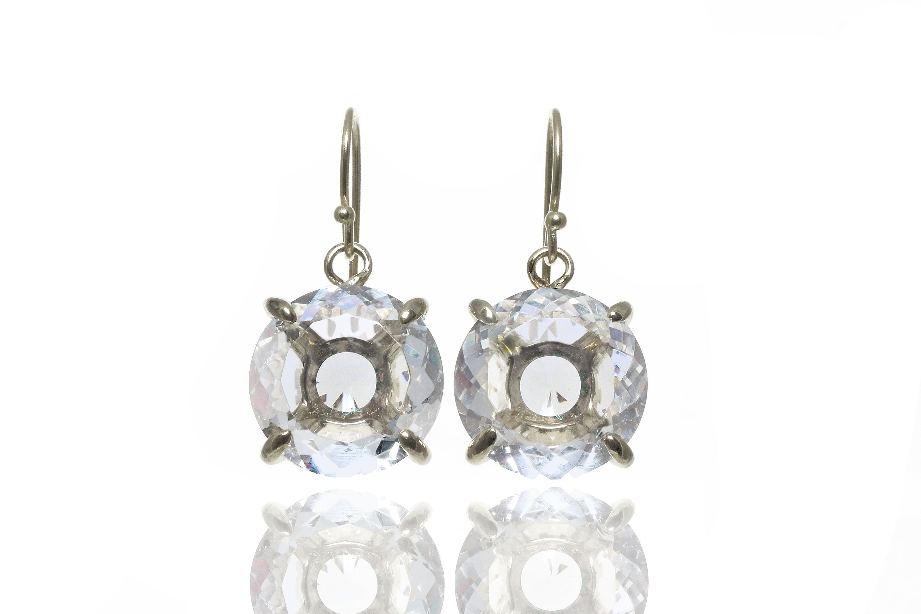 Simple Quartz Crystal Gold Filled Earrings Earrings Anemone Jewelry