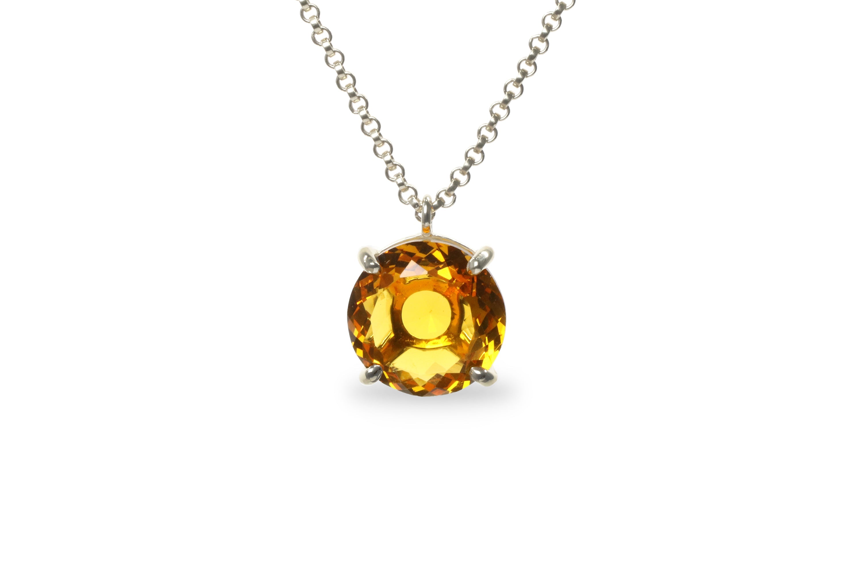 Yellow Citrine Necklace in 14k Gold necklaces Anemone Jewelry