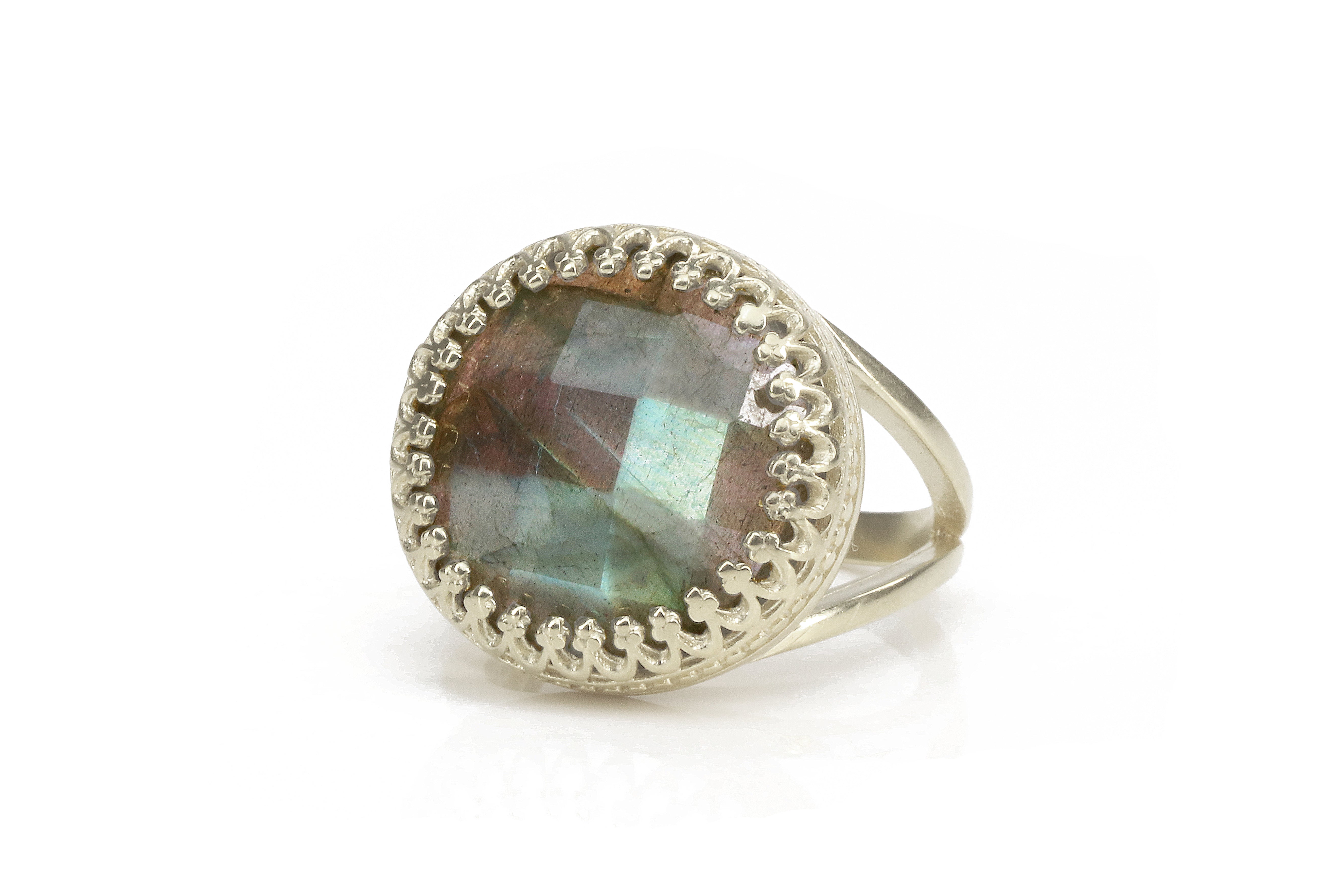 Fashionable Labradorite Ring in 14k Gold Rings Anemone Jewelry