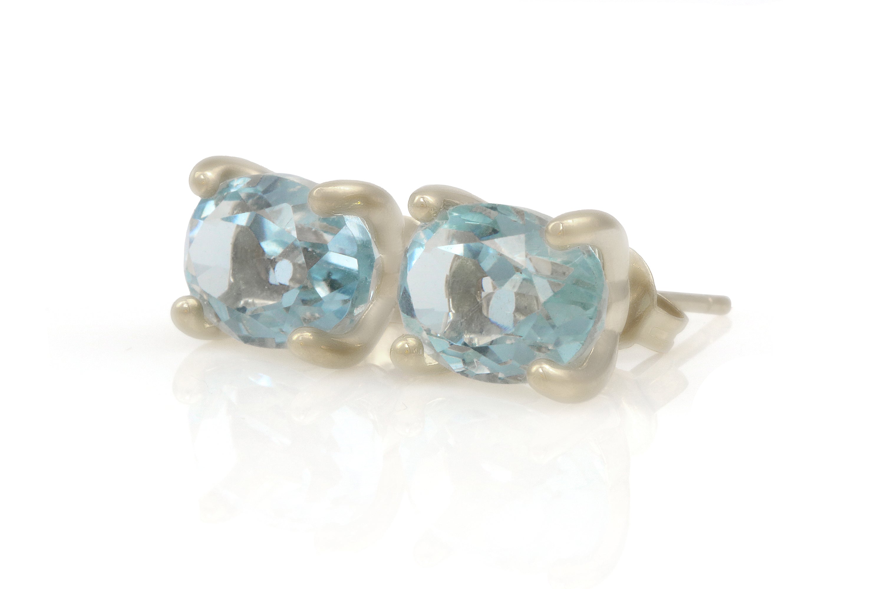 Delicate Topaz Stud Gold Earrings Earrings Anemone Unique
