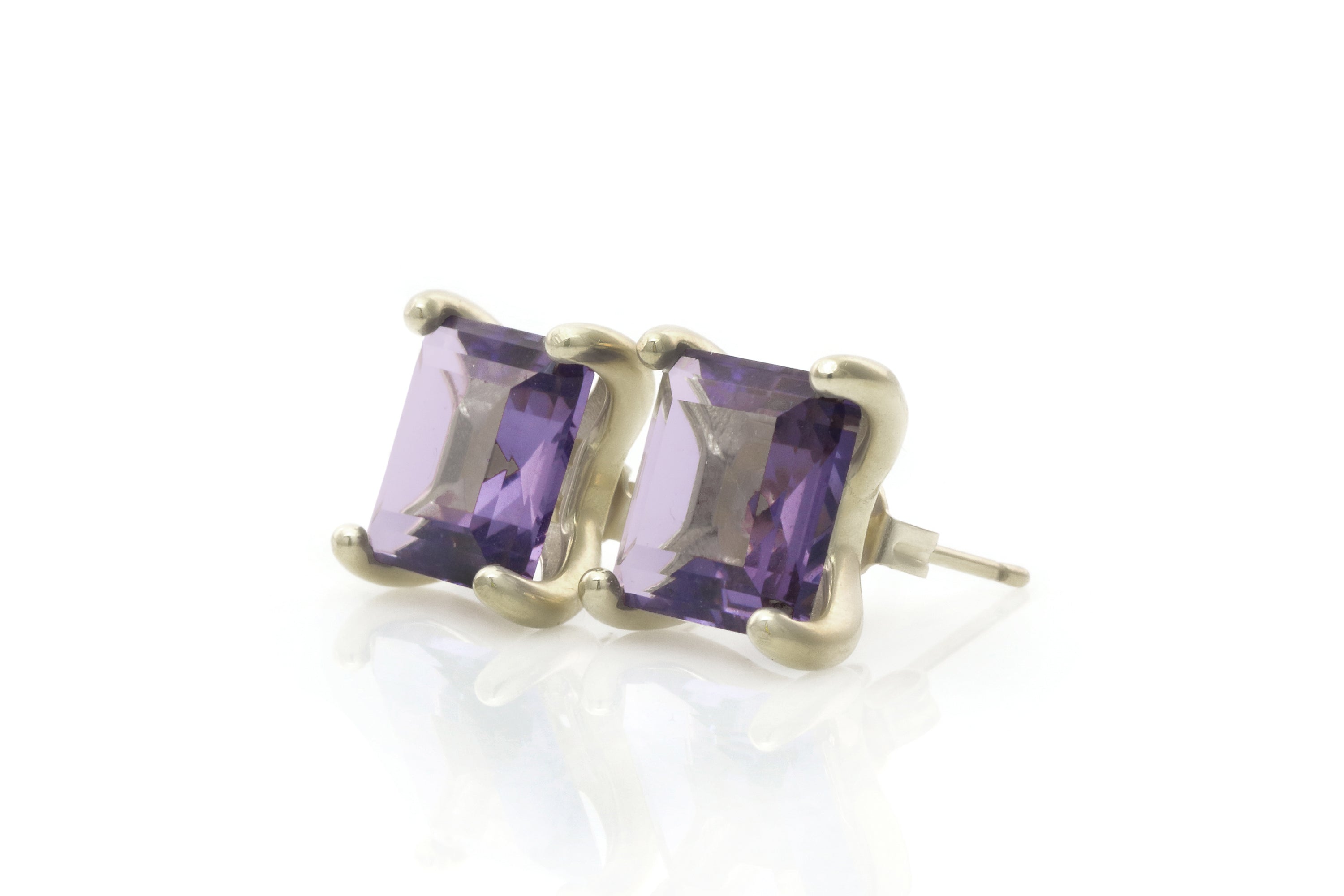 Princess Cut Amethyst Gold Filled Earrings Earrings Anemone Unique