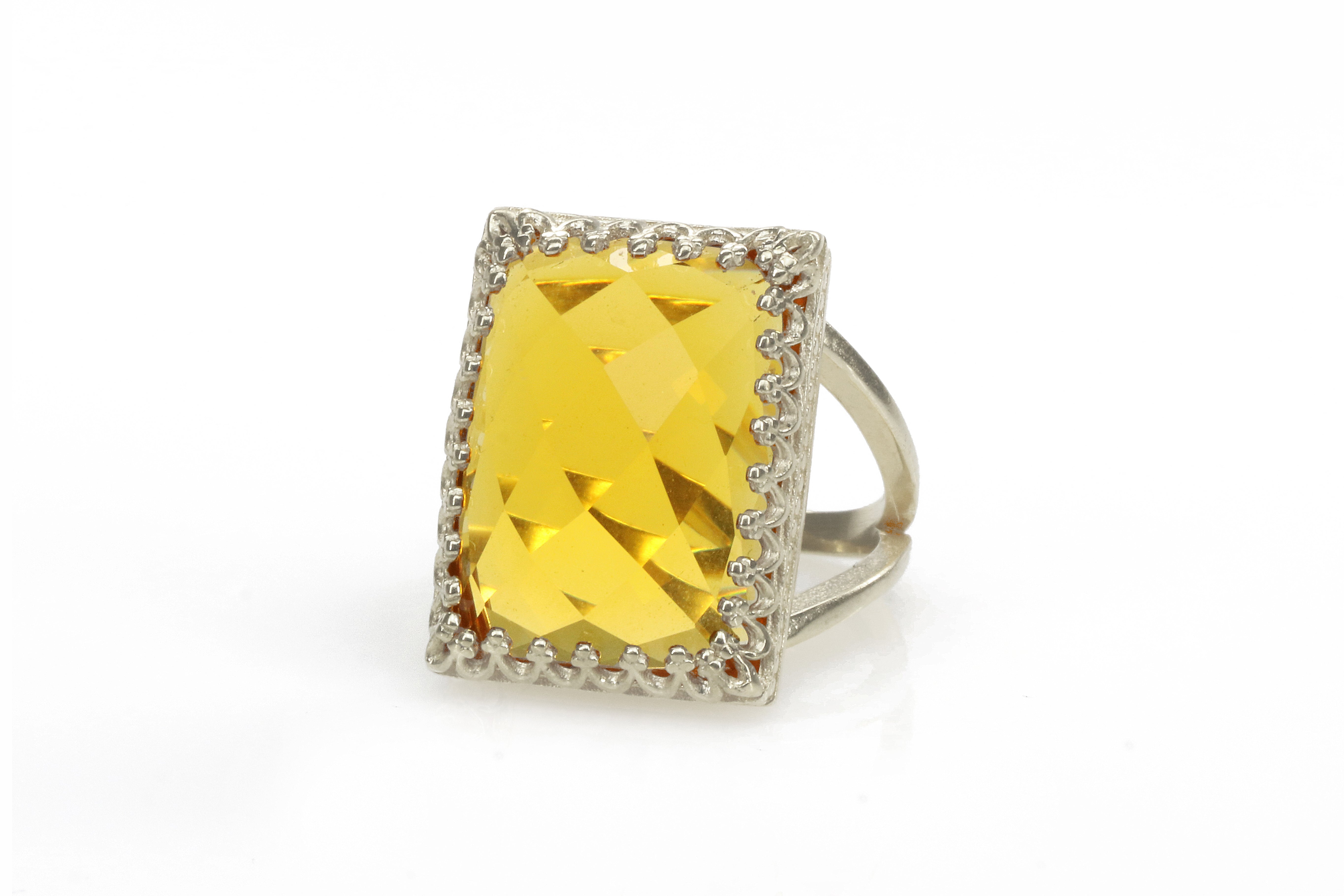Citrine Ring in 925 Sterling Silver Rings Anemone Jewelry