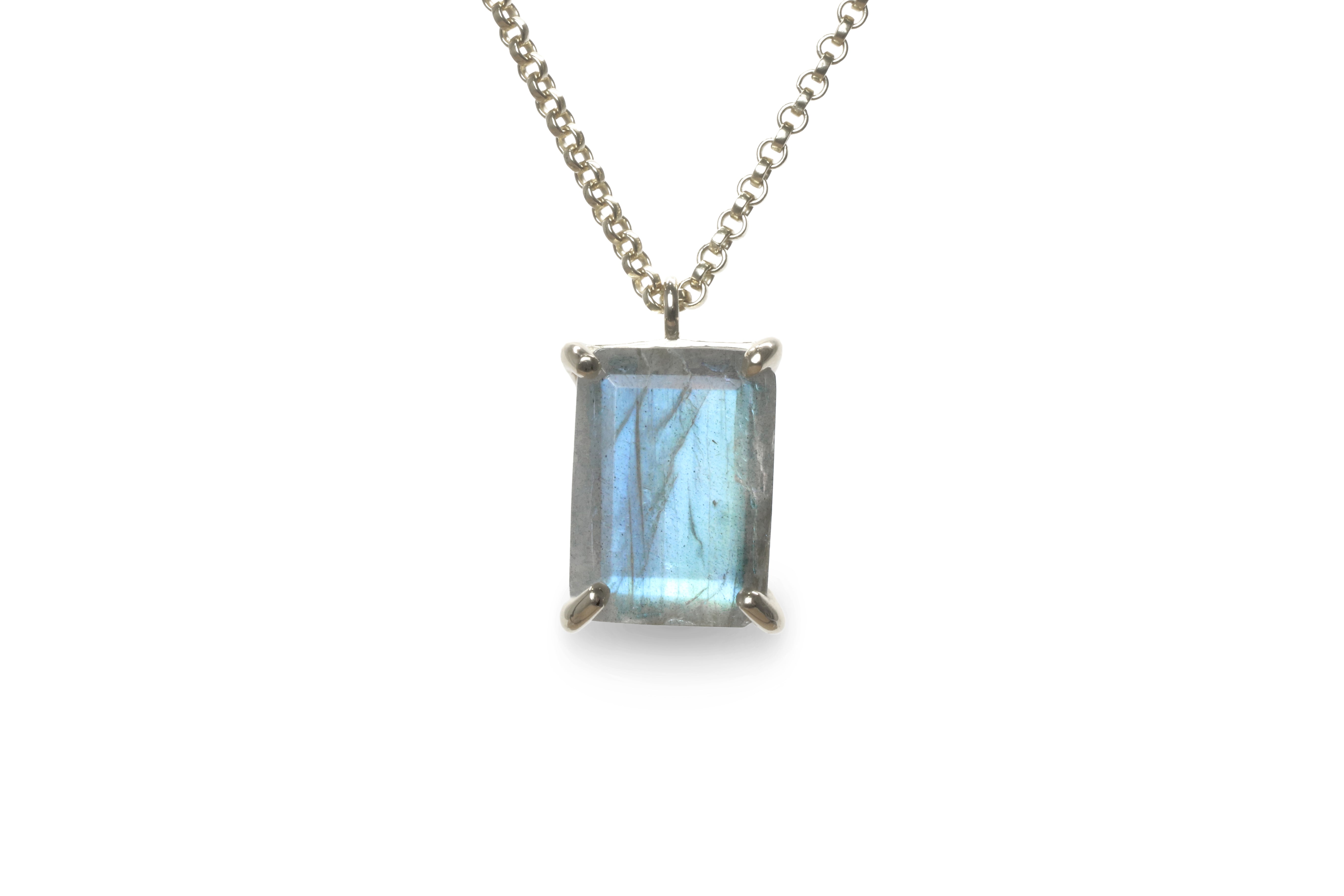 Labradorite Necklace in 14k Gold necklaces Anemone Jewelry