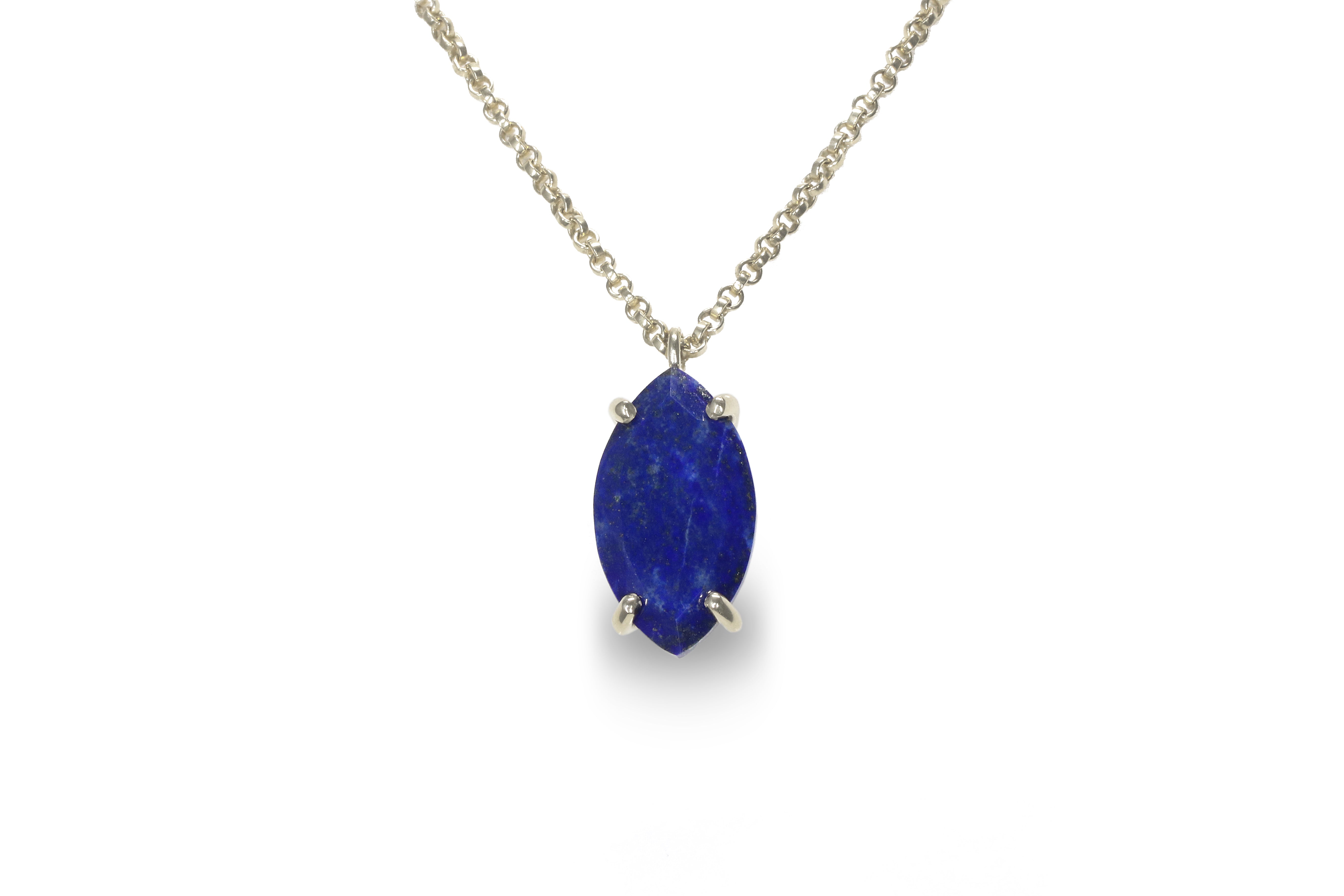 Marquise Lapis Lazuli Marquise Necklace necklaces Anemone Jewelry