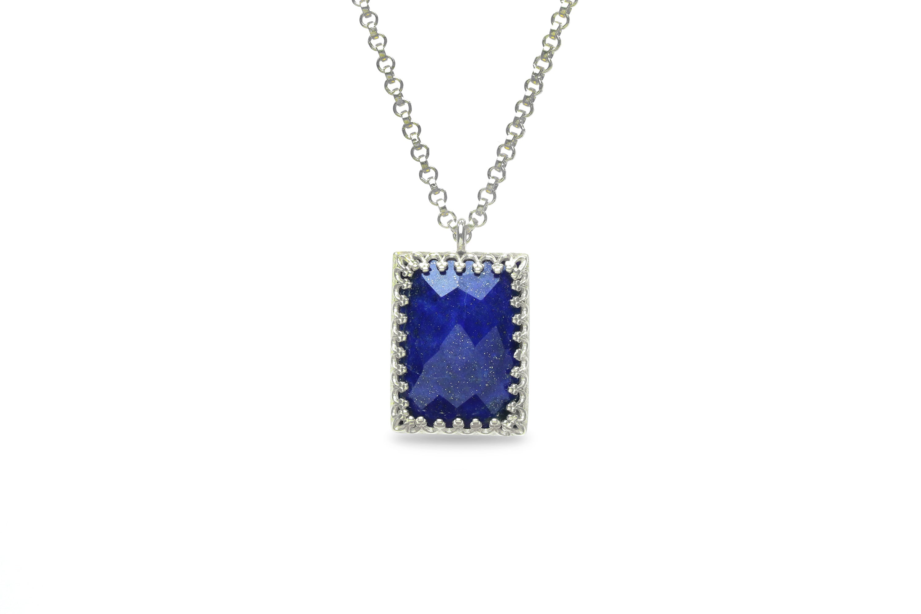 Classic Lapis Lazuli Necklace in 14k Yellow Gold necklaces Anemone Jewelry