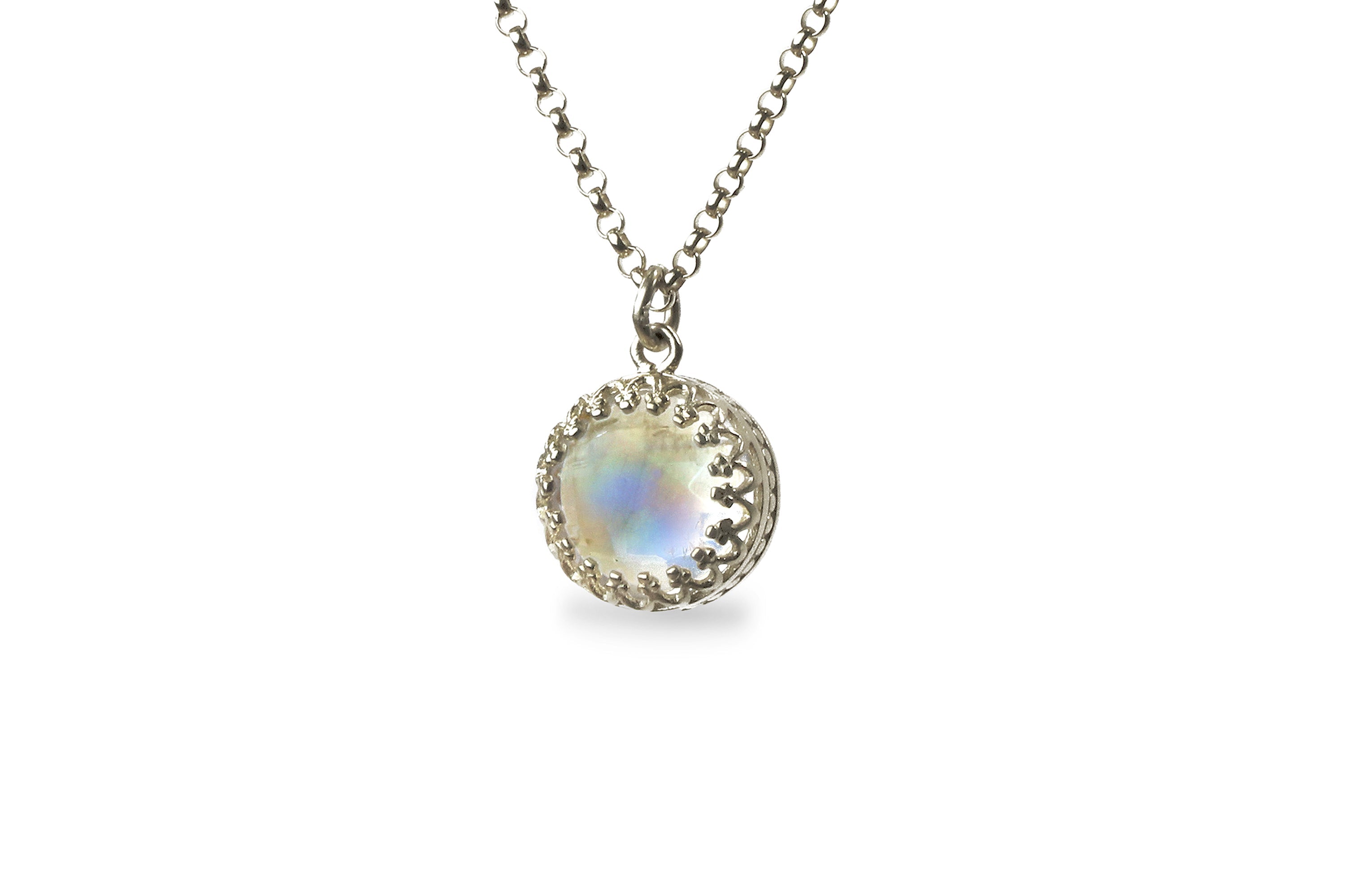 Pretty Moonstone Pendant Gold Necklace necklaces Anemone Jewelry