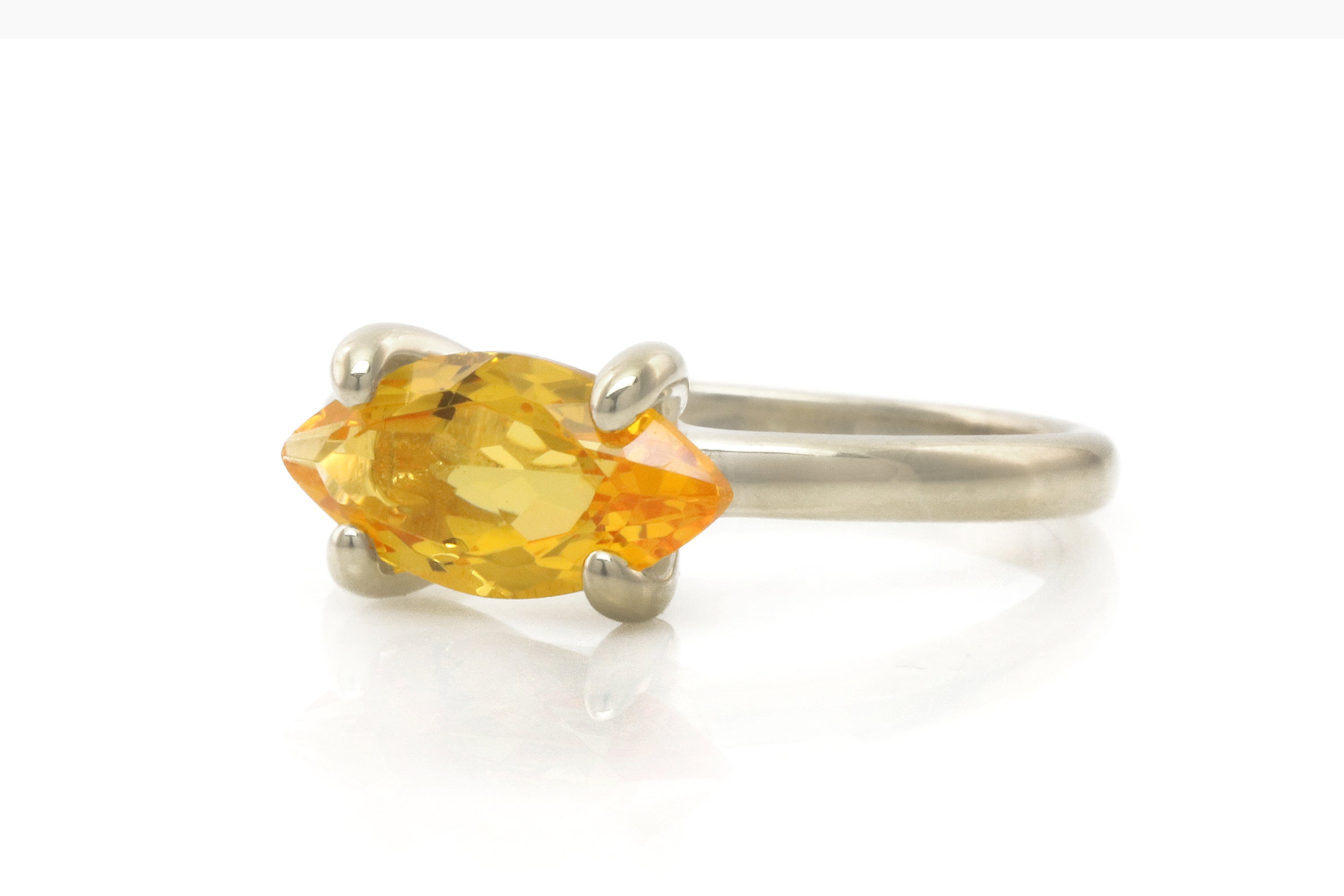Brilliant Citrine Sterling Silver Ring Rings Anemone Unique