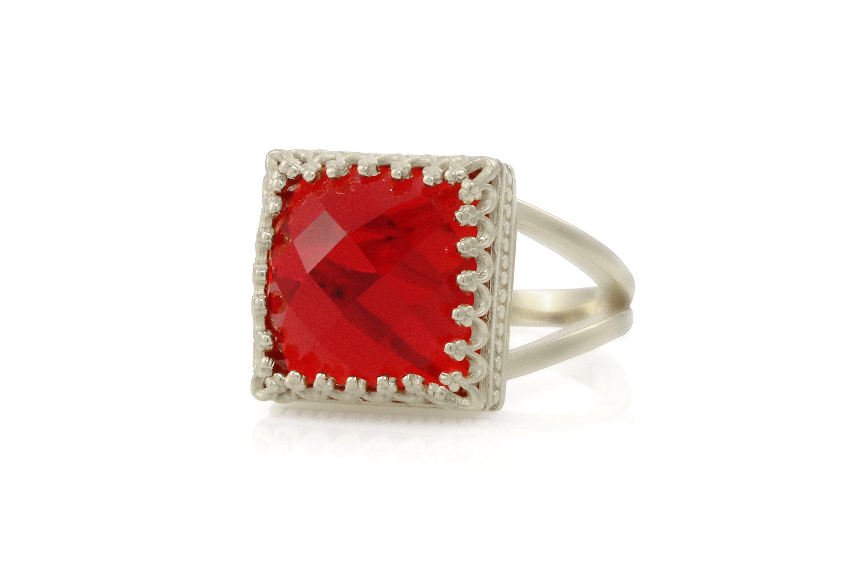 Square Ruby Jewelry Gold Ring Rings Anemone Jewelry