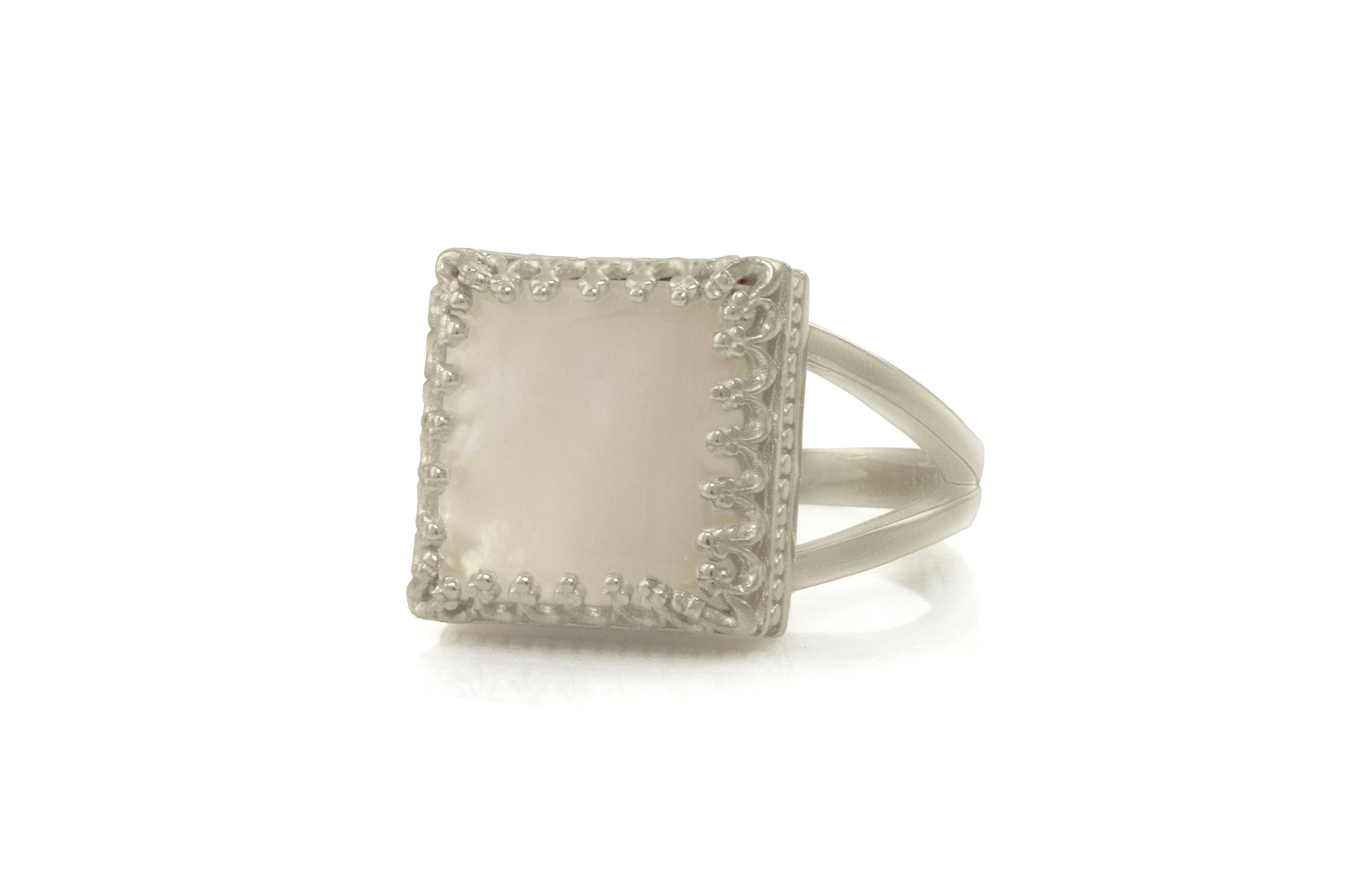 Intricate Pearl Ring in Rose Gold Rings Anemone Jewelry