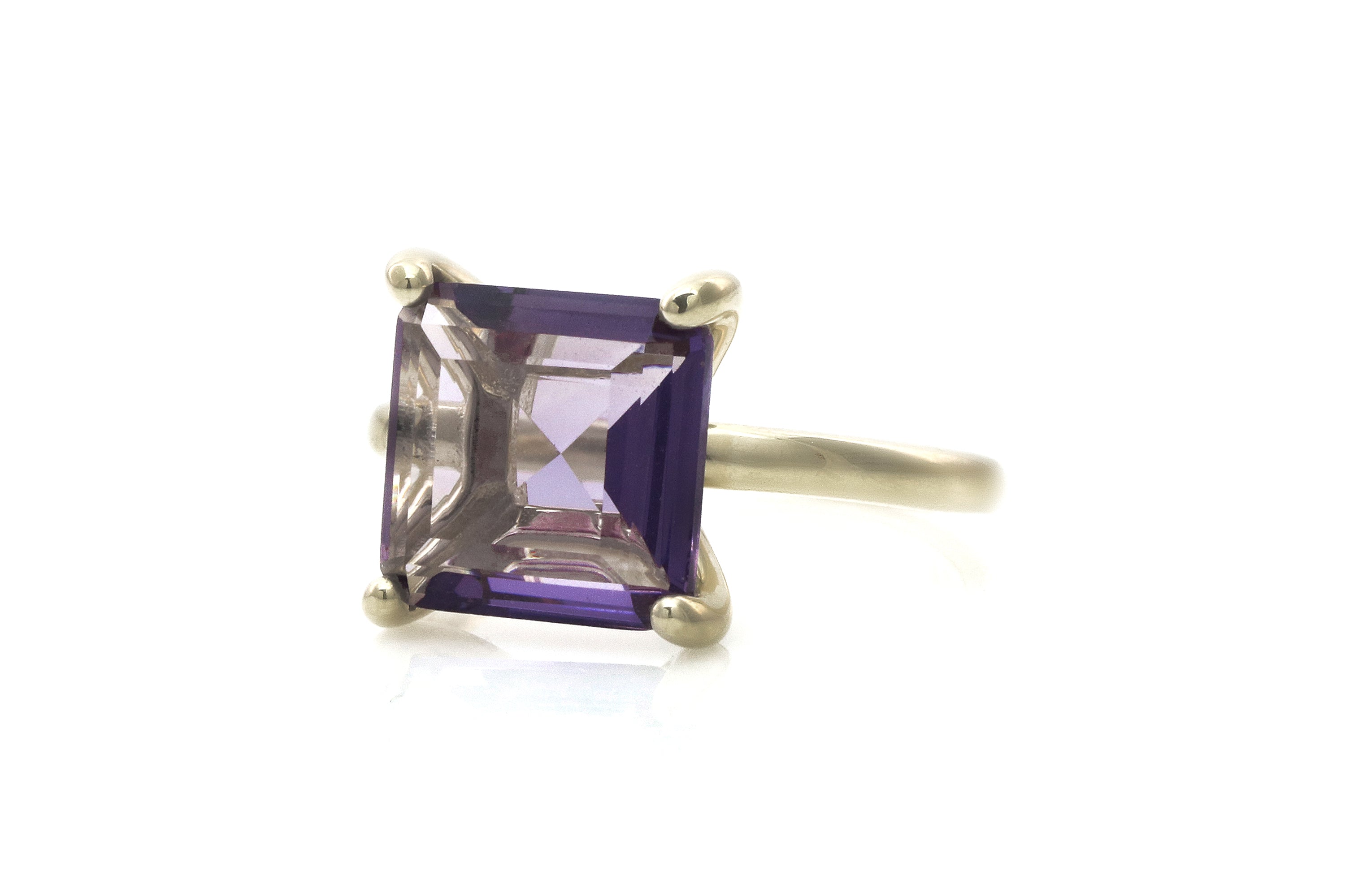 Elegant Amethyst Ring in Sterling Silver Rings Anemone Unique