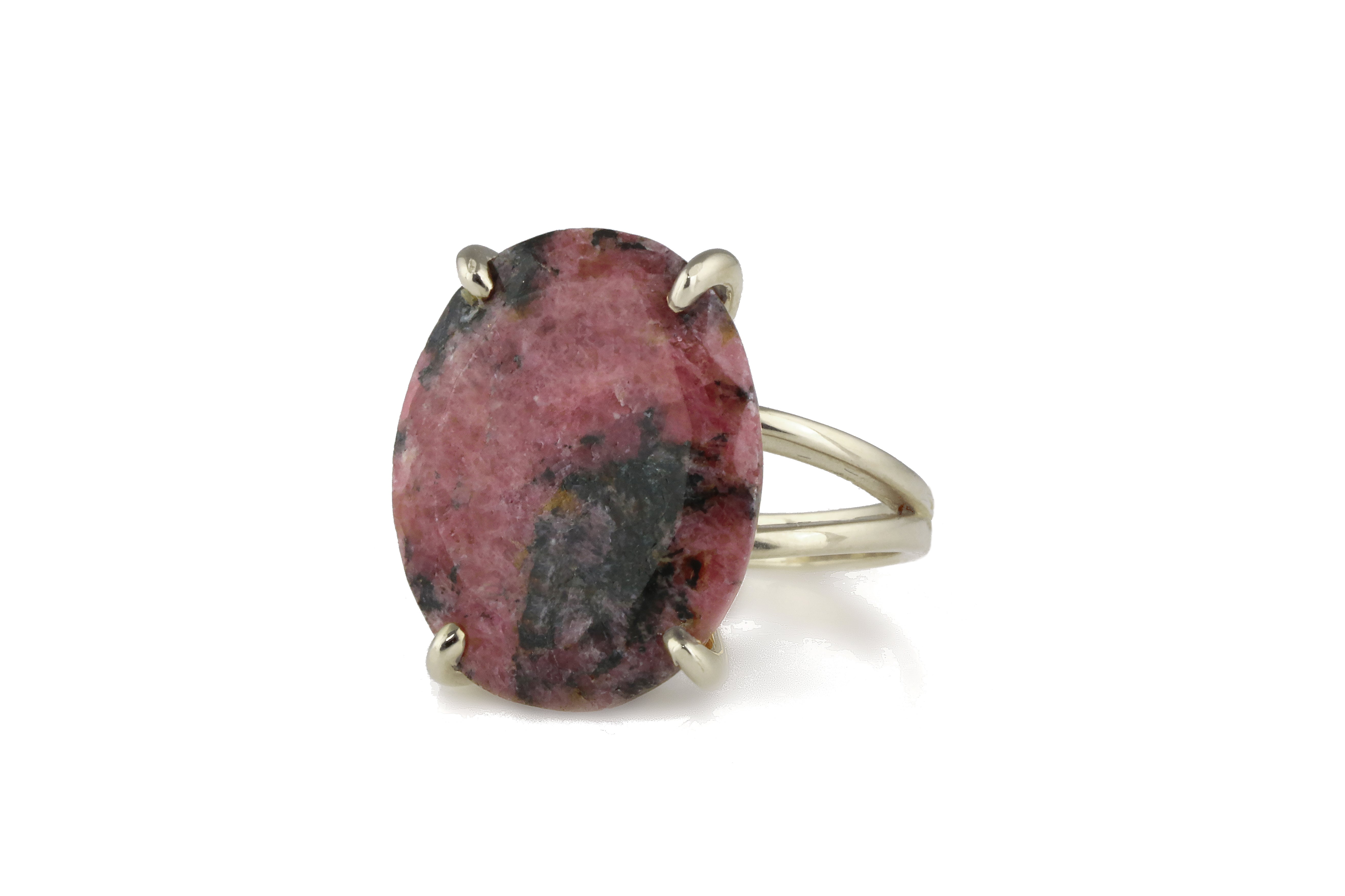 14K Gold Rhodonite Ring Rings Anemone Jewelry