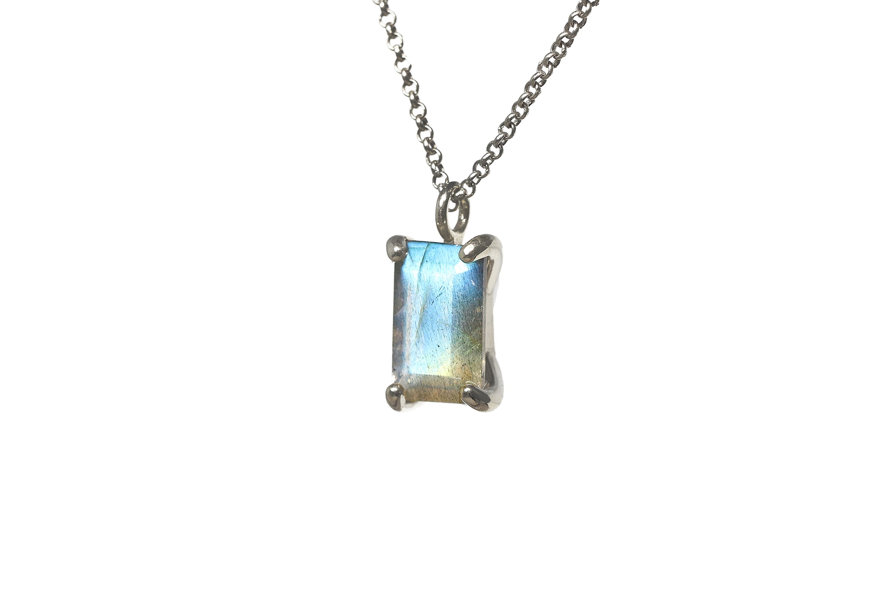 Rectangle Gold Filled Labradorite Necklace necklaces Anemone Unique