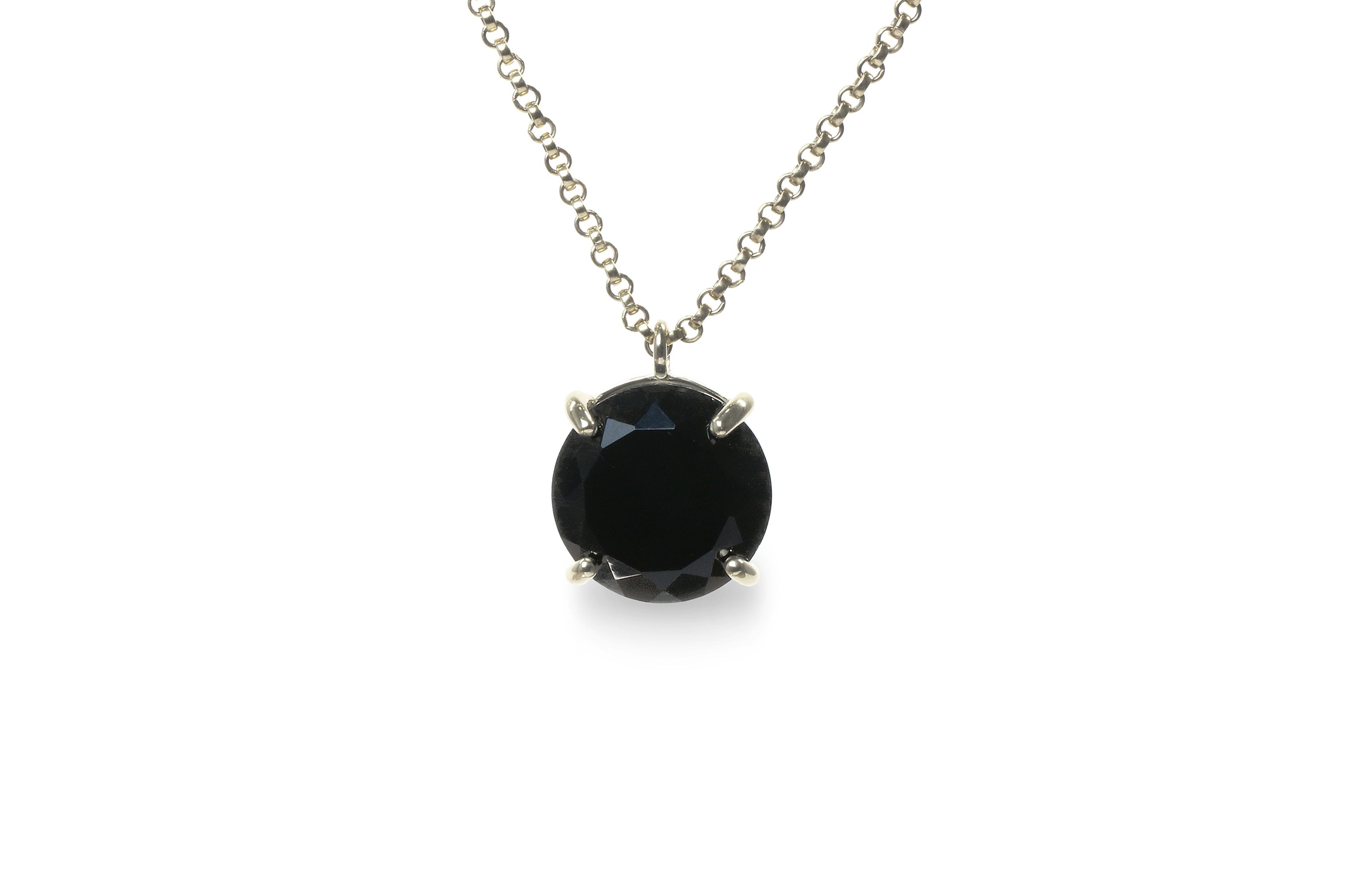 Black Onyx Necklace in 14k Gold necklaces Anemone Jewelry