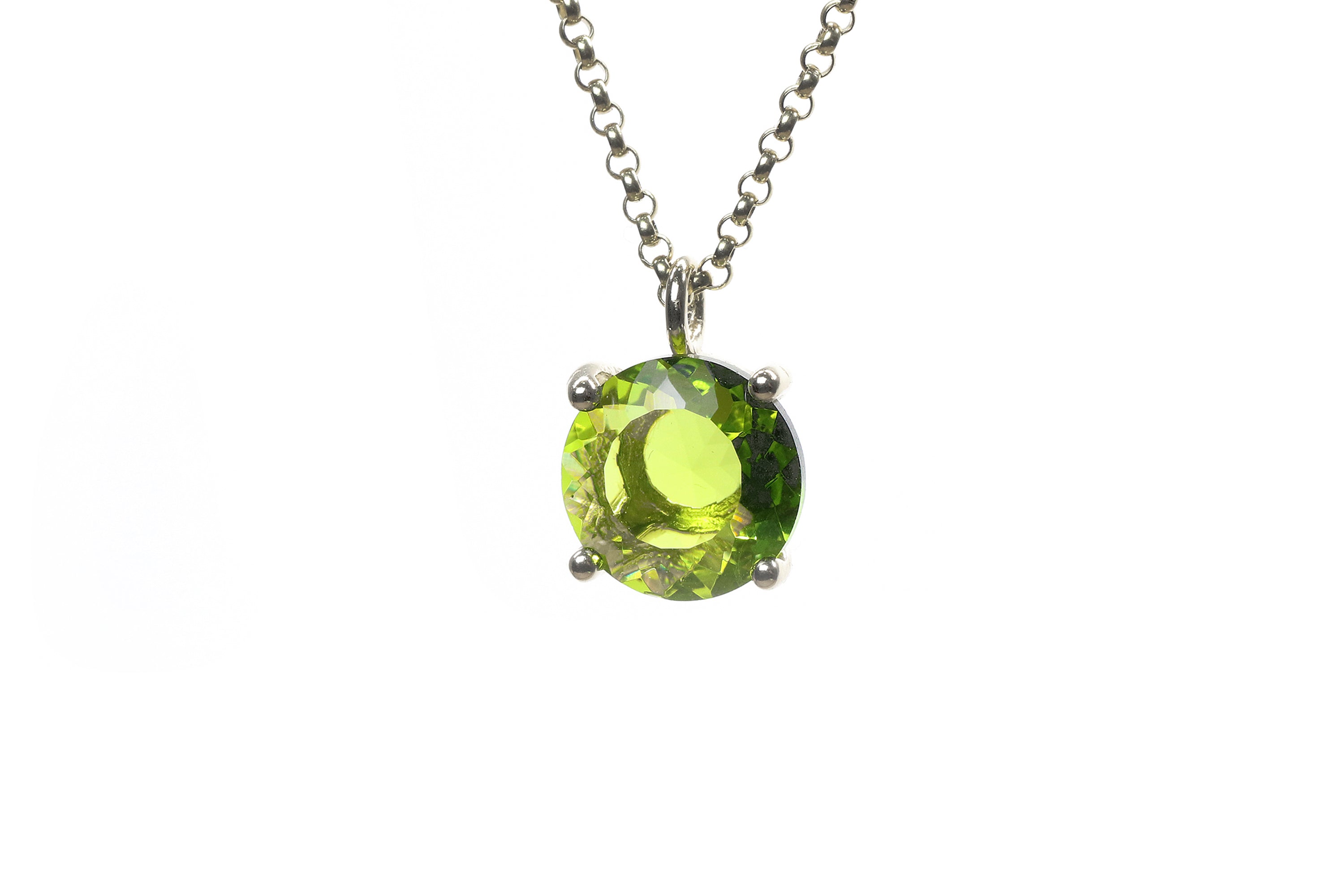 Vibrant Gold Filled Peridot Necklace necklaces Anemone Unique