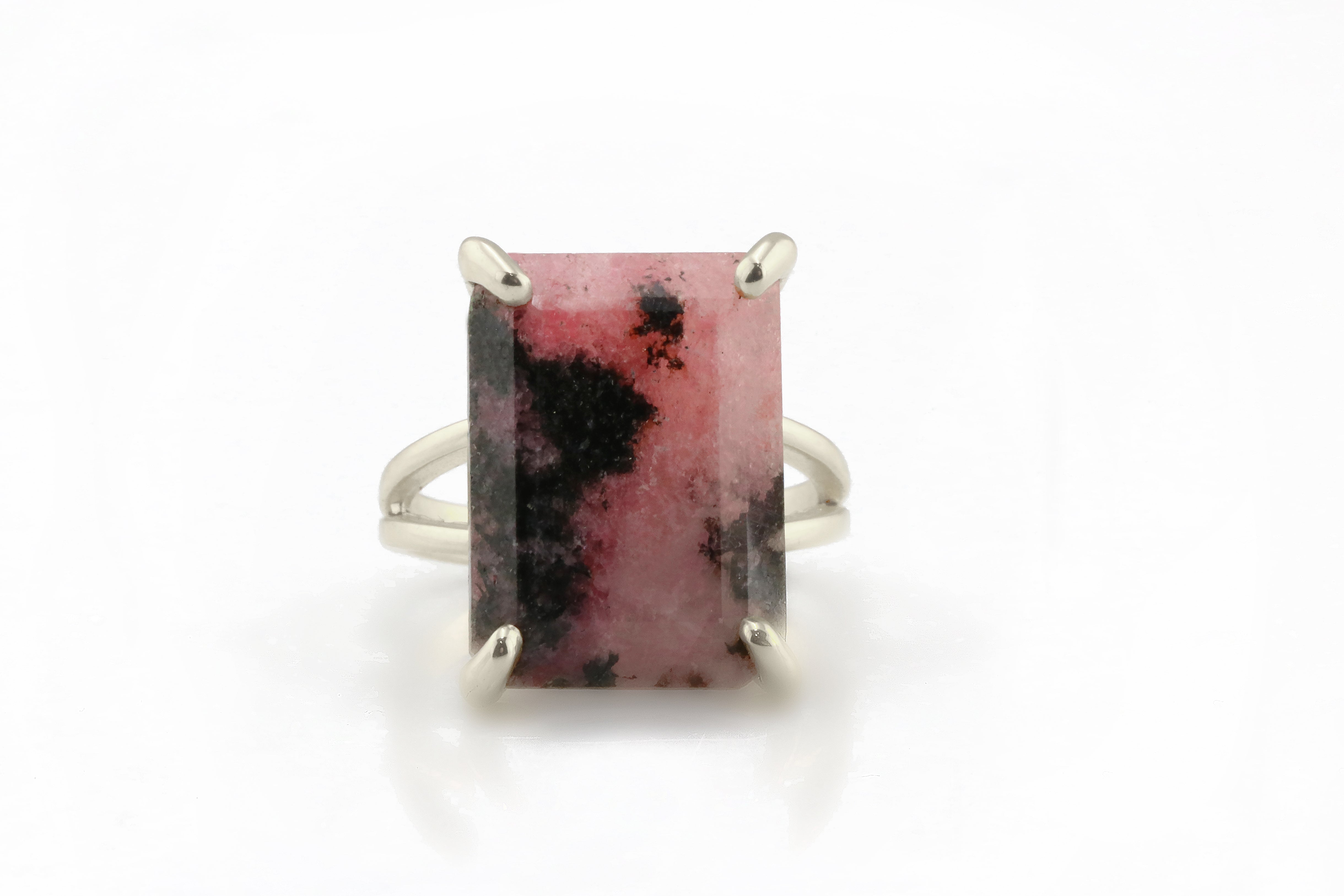 Rhodonite Ring in Sterling Silver Rings Anemone Jewelry