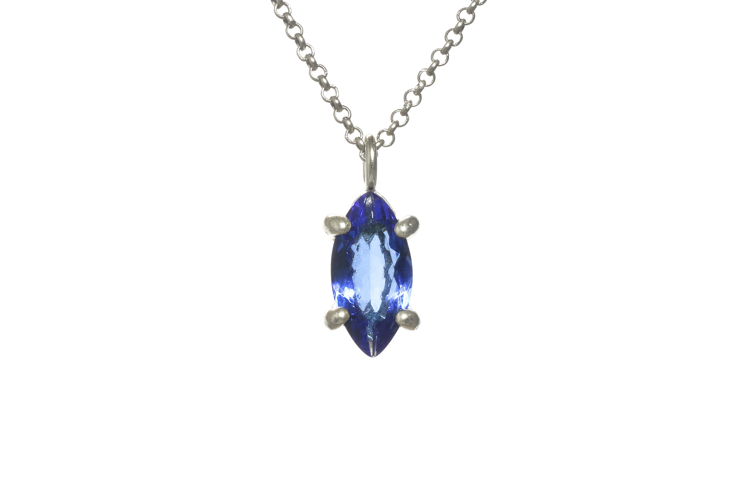 Sophisticated Sterling Silver Sapphire Necklace necklaces Anemone Unique