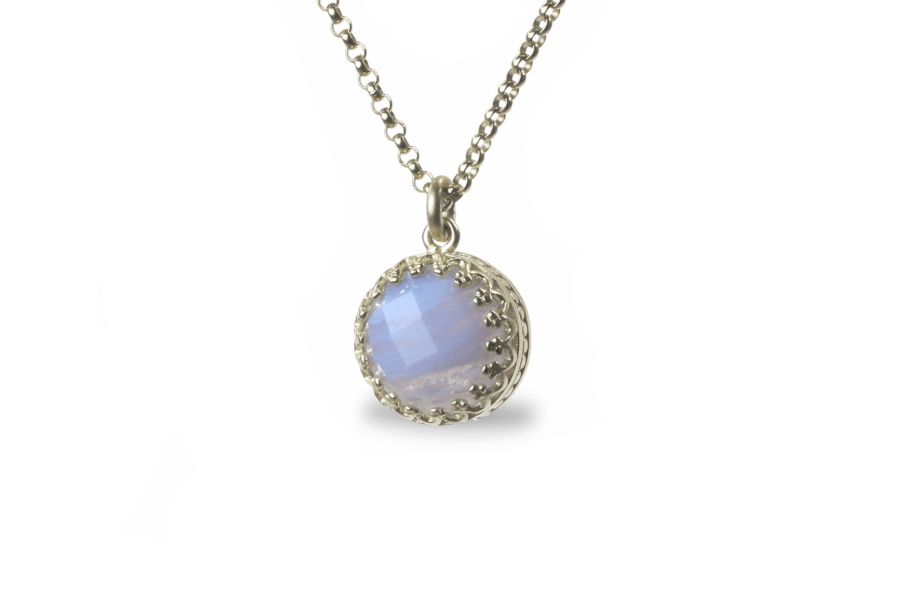 Lovely 10MM Lace Agate Necklace necklaces Anemone Jewelry