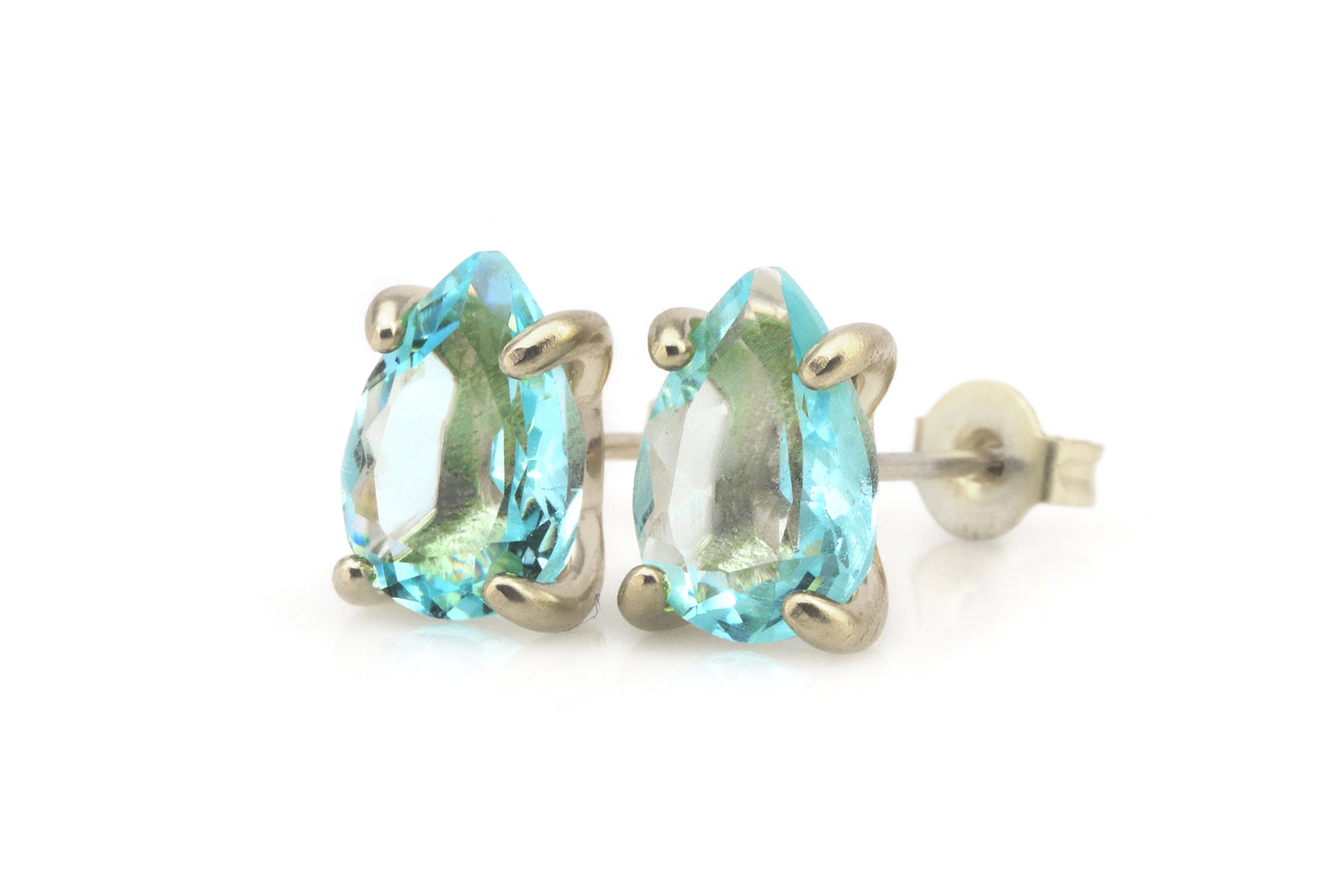 Dainty Topaz Gold Earrings Earrings Anemone Unique