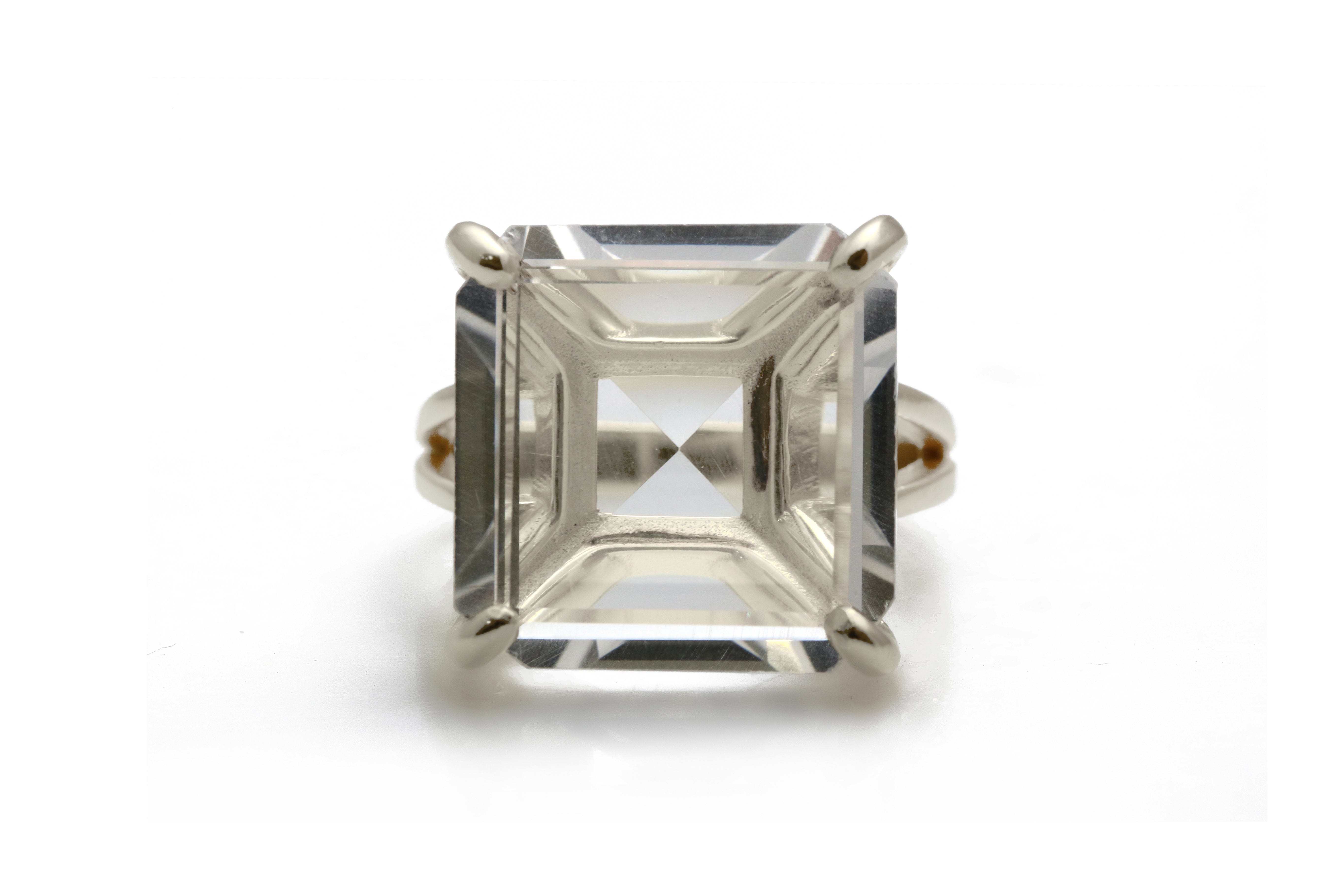 Natural Square Quartz Ring Rings Anemone Jewelry