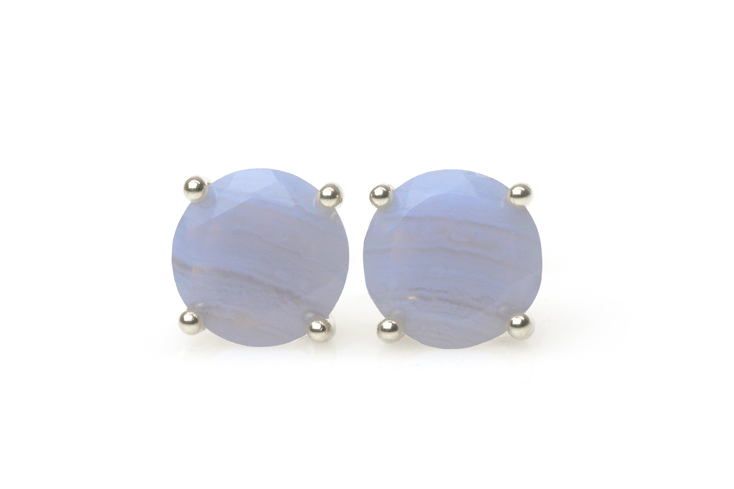 Charming Lace Agate Sterling Silver Earrings Earrings Anemone Unique