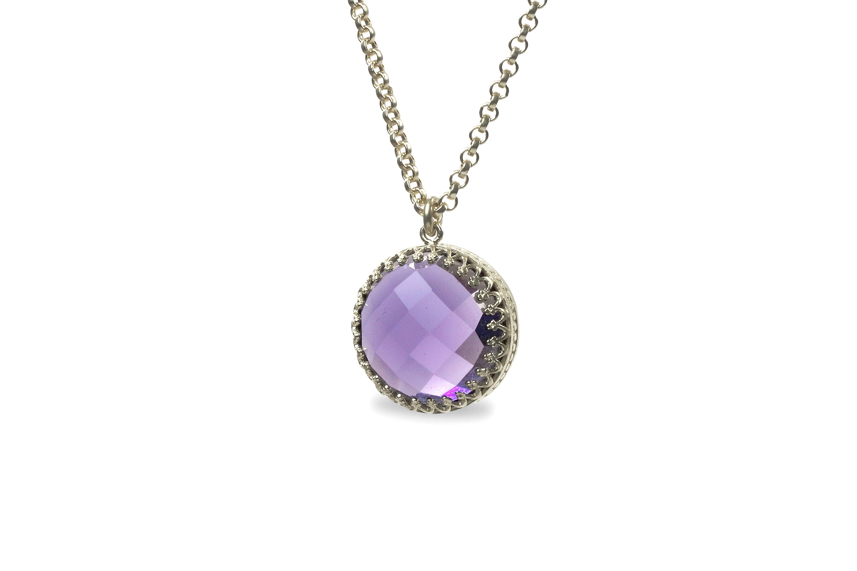 Dazzling Amethyst Necklace in Gold necklaces Anemone Jewelry