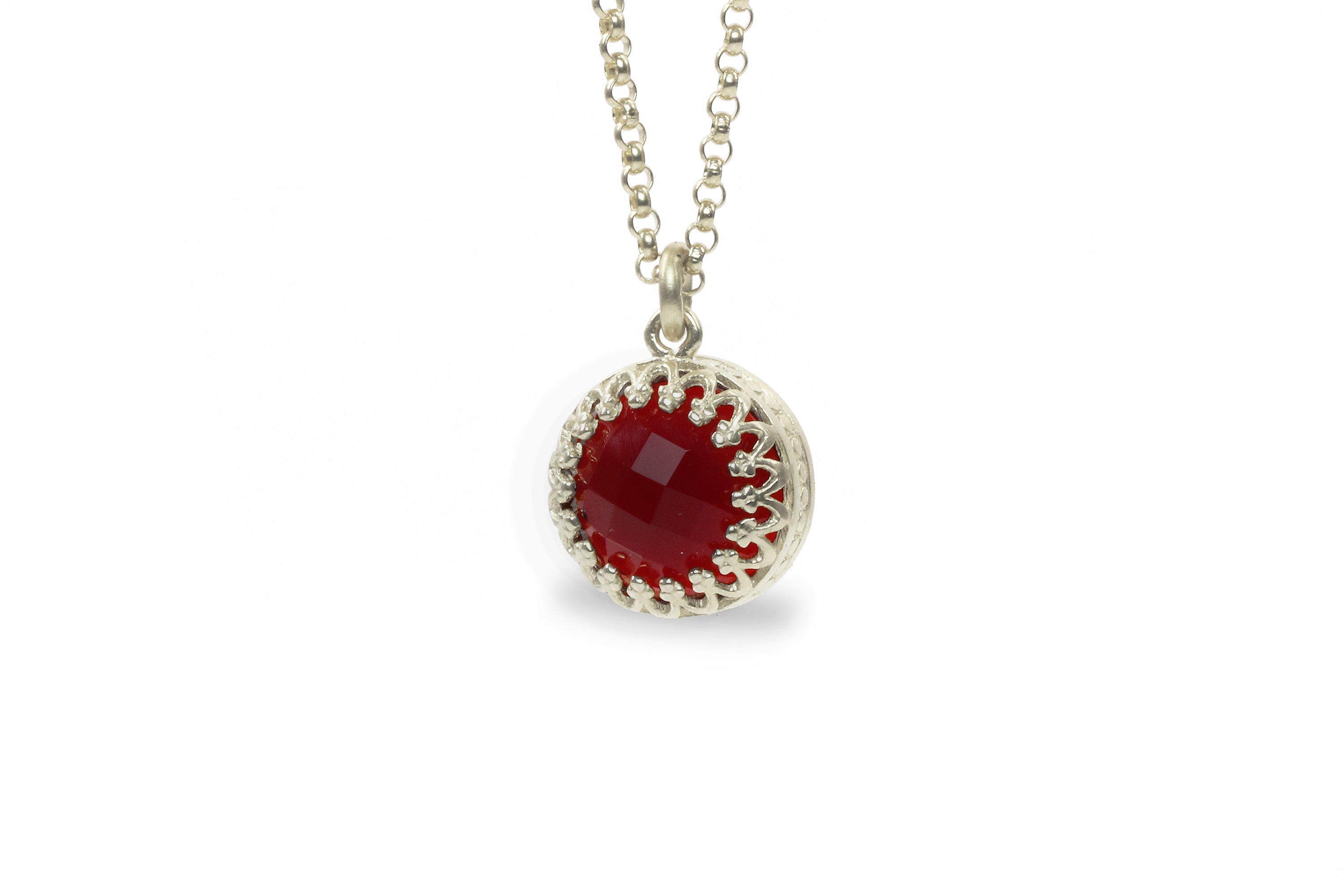 14k Rose Gold Garnet Necklace necklaces Anemone Jewelry