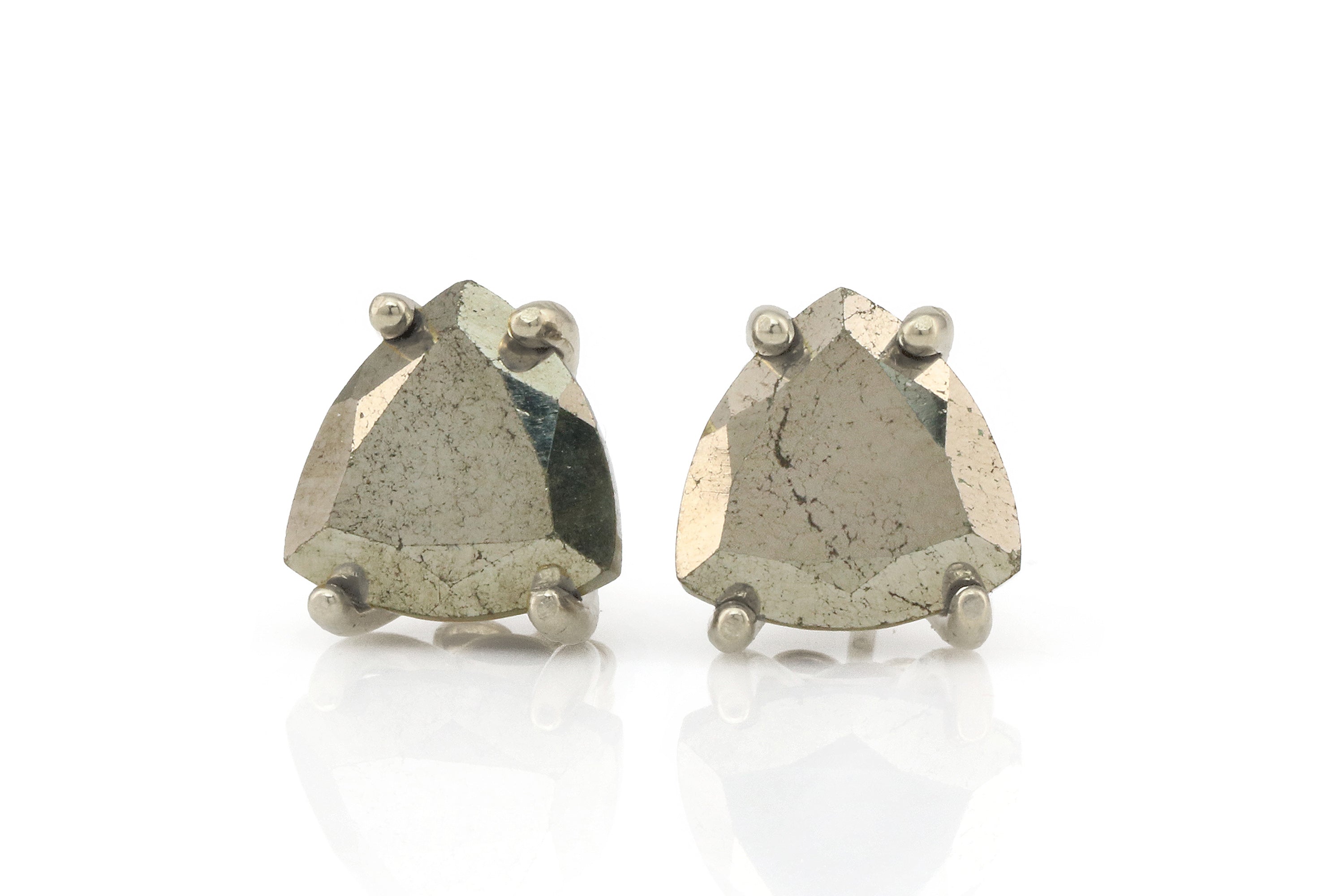 Trilliant 925 Sterling Silver Pyrite Earrings Earrings Anemone Unique
