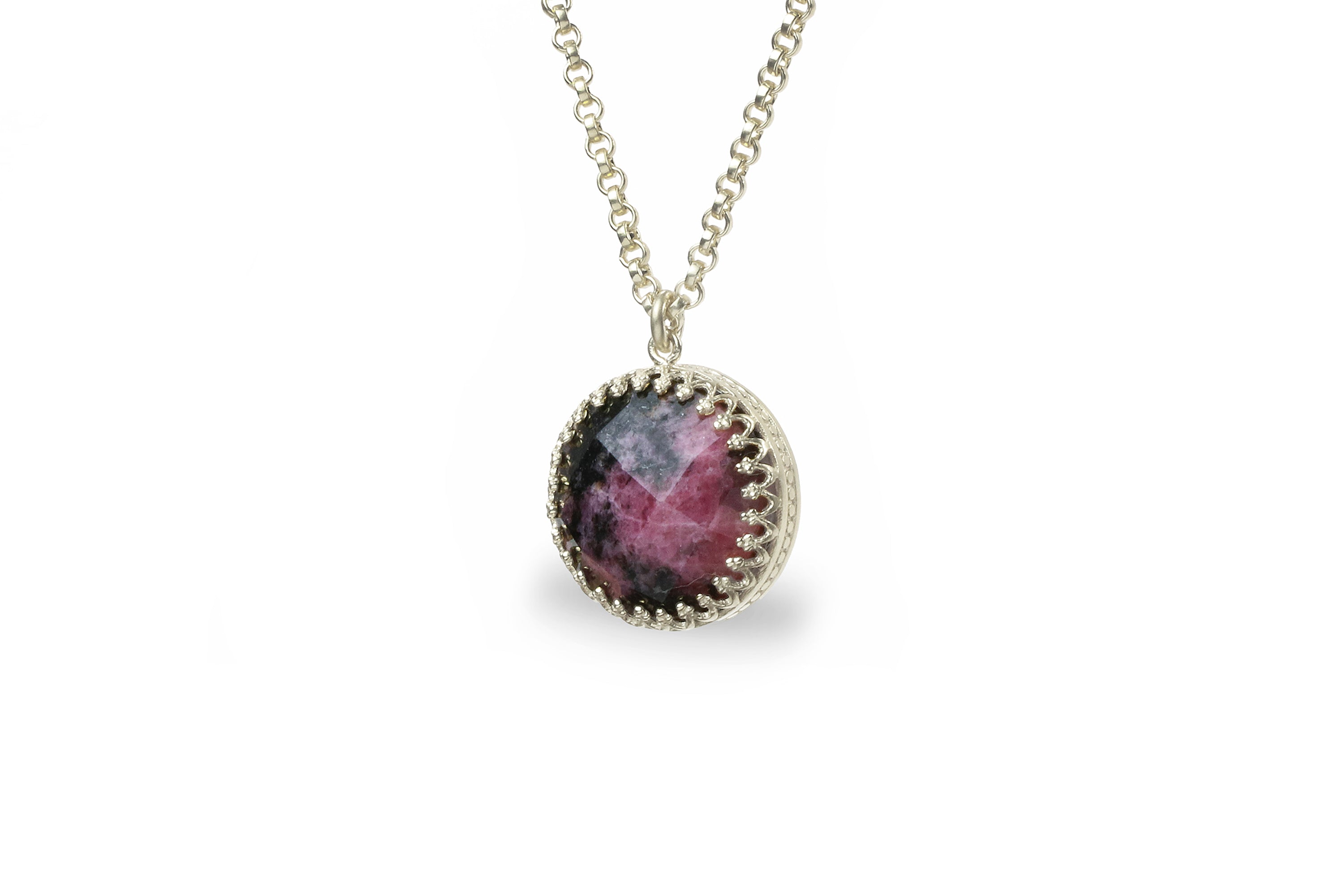 Unique Rhodonite Necklace in 14k Gold Filled necklaces Anemone Jewelry