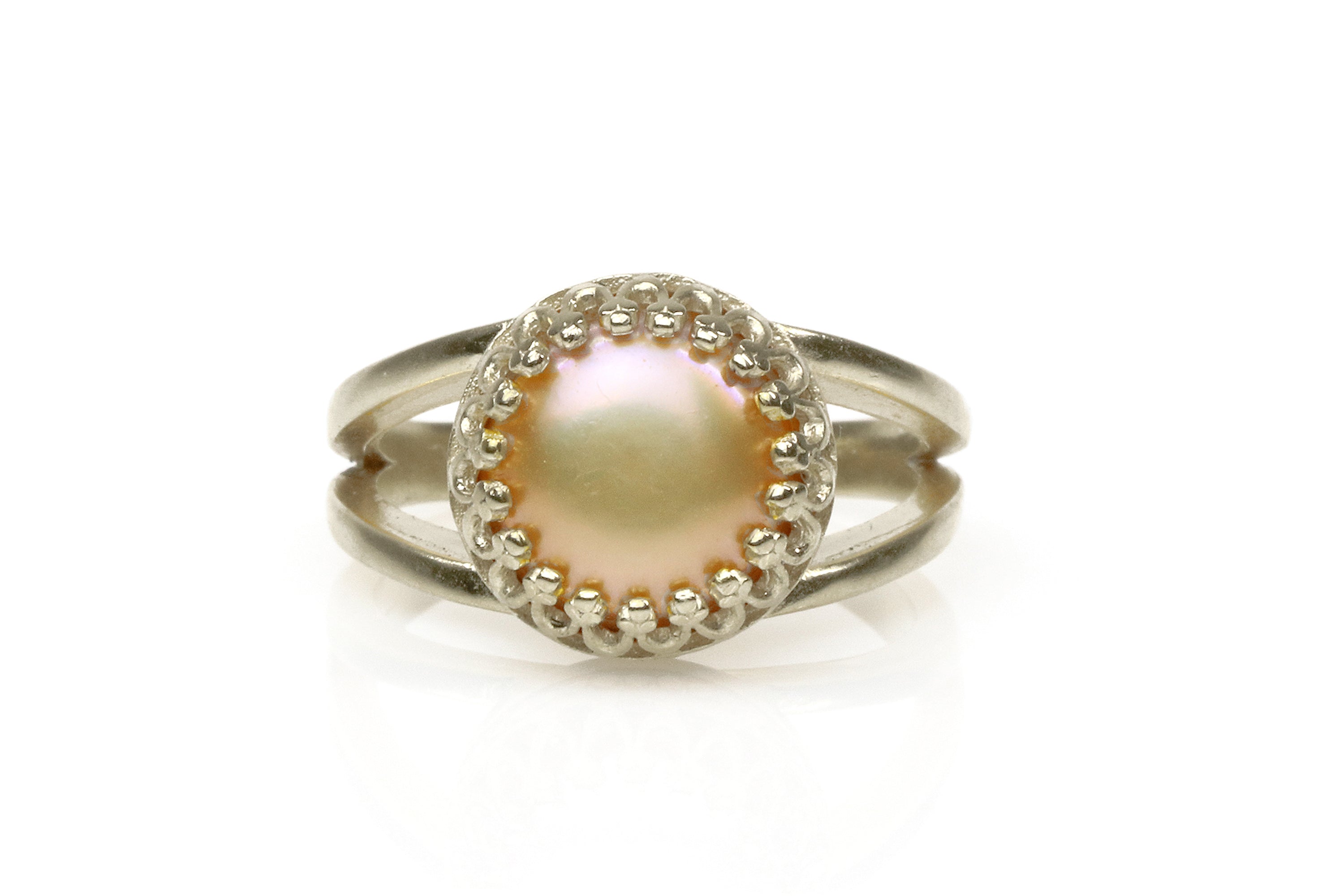 Pearl Ring in Sterling Silver Rings Anemone Jewelry