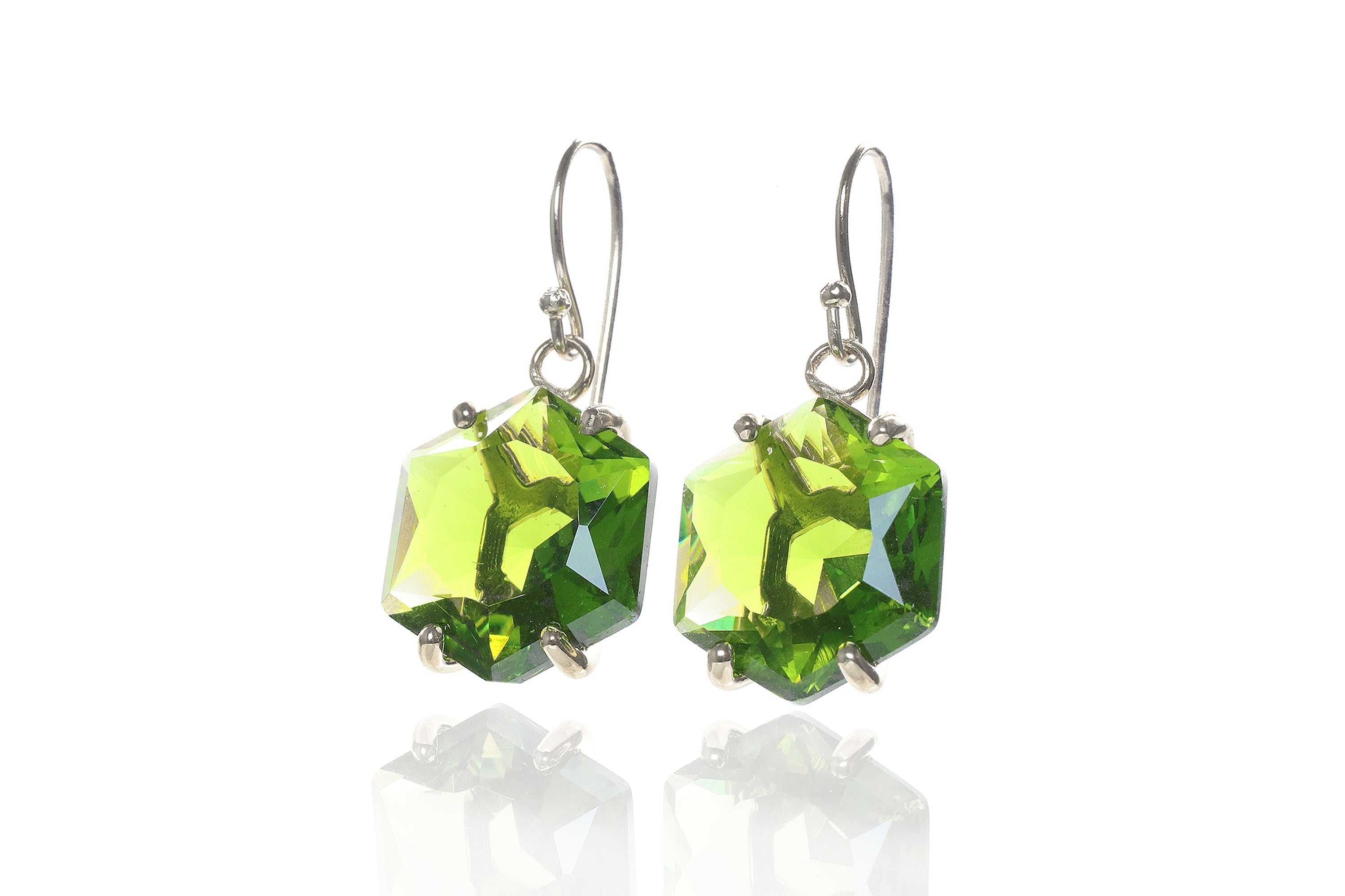 Gorgeous Peridot Sterling Silver Earrings Earrings Anemone Jewelry