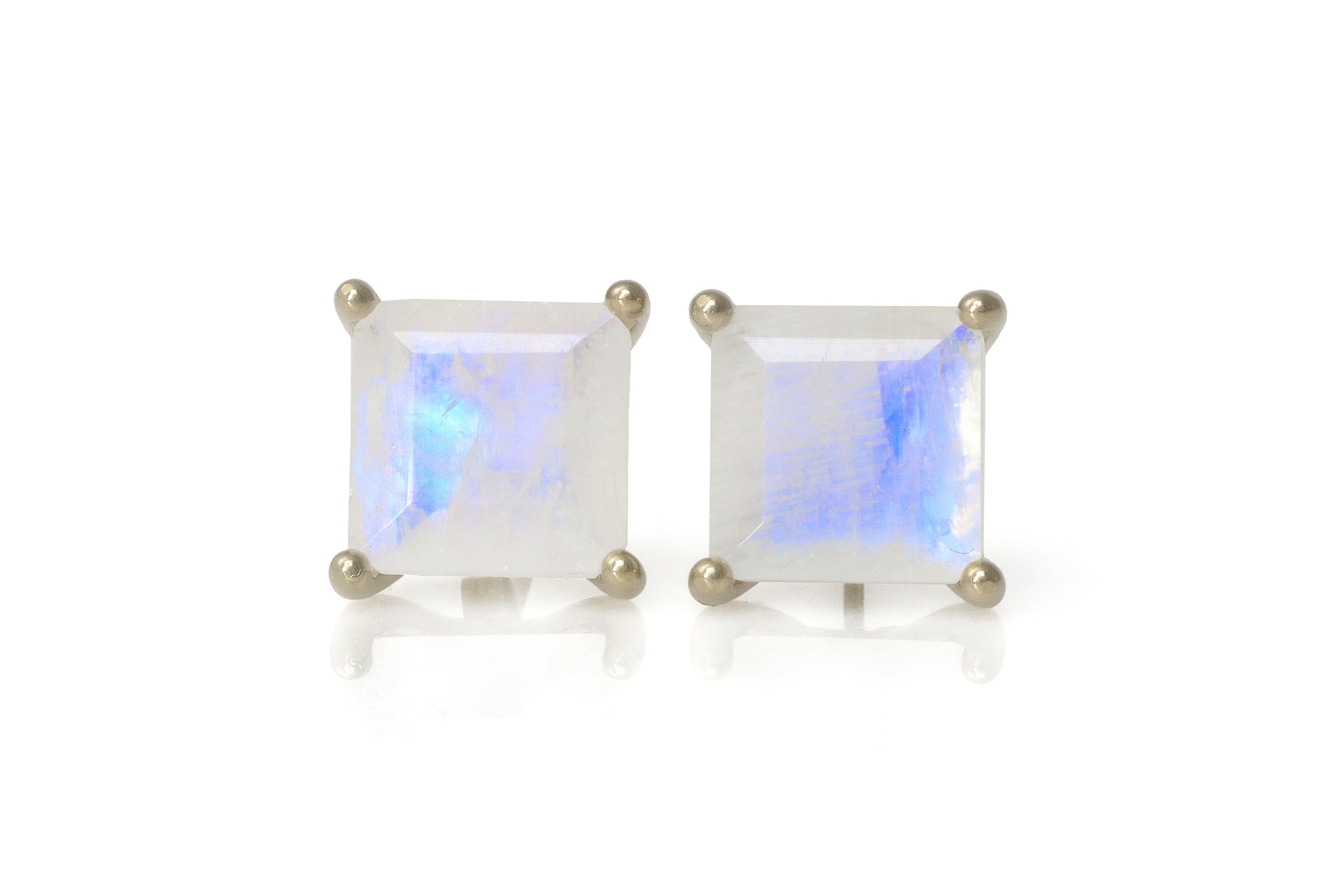 Customizable Moonstone Sterling Silver Earrings Earrings Anemone Unique